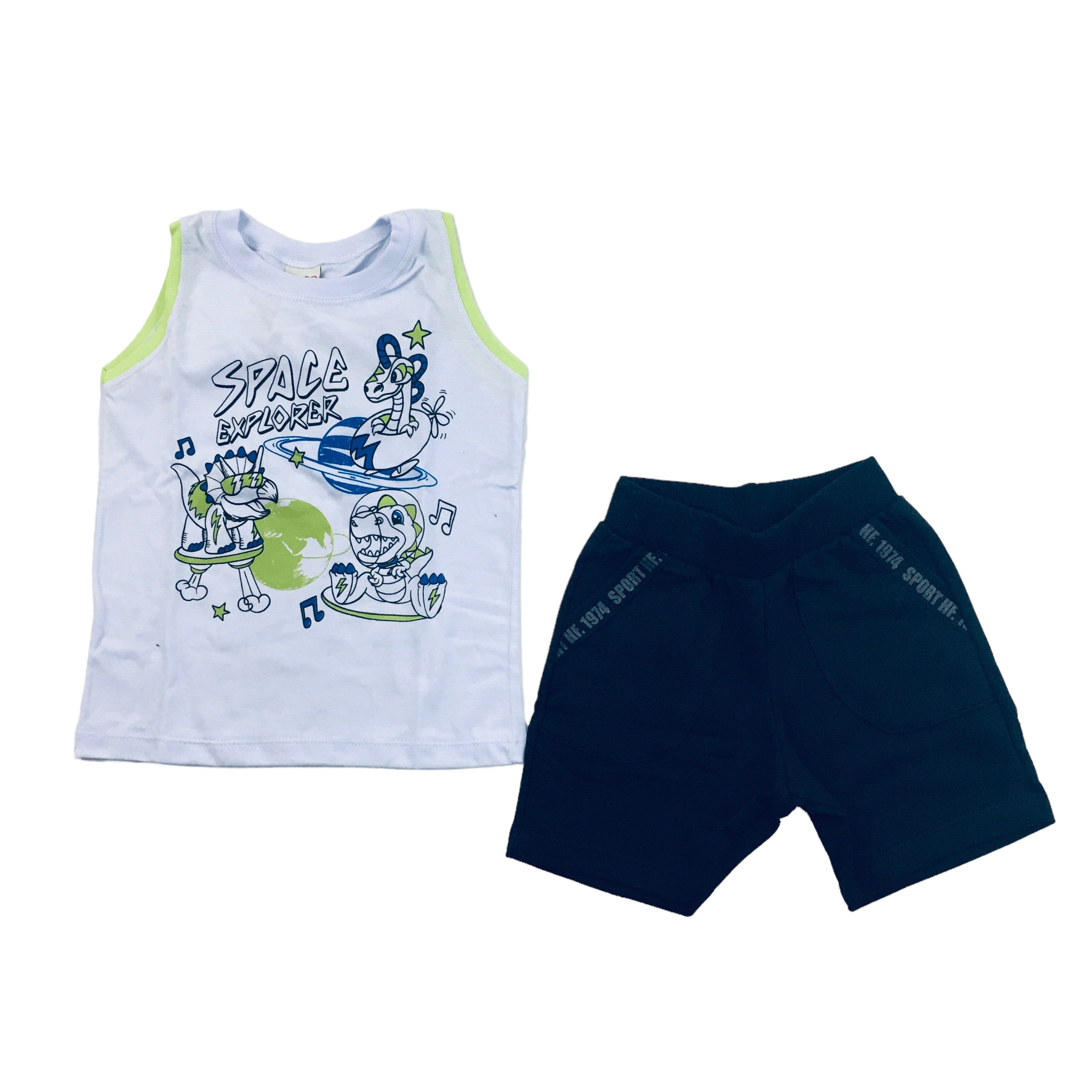 Conjunto Masculino Have Fun Space Explore Meia Malha Moletom