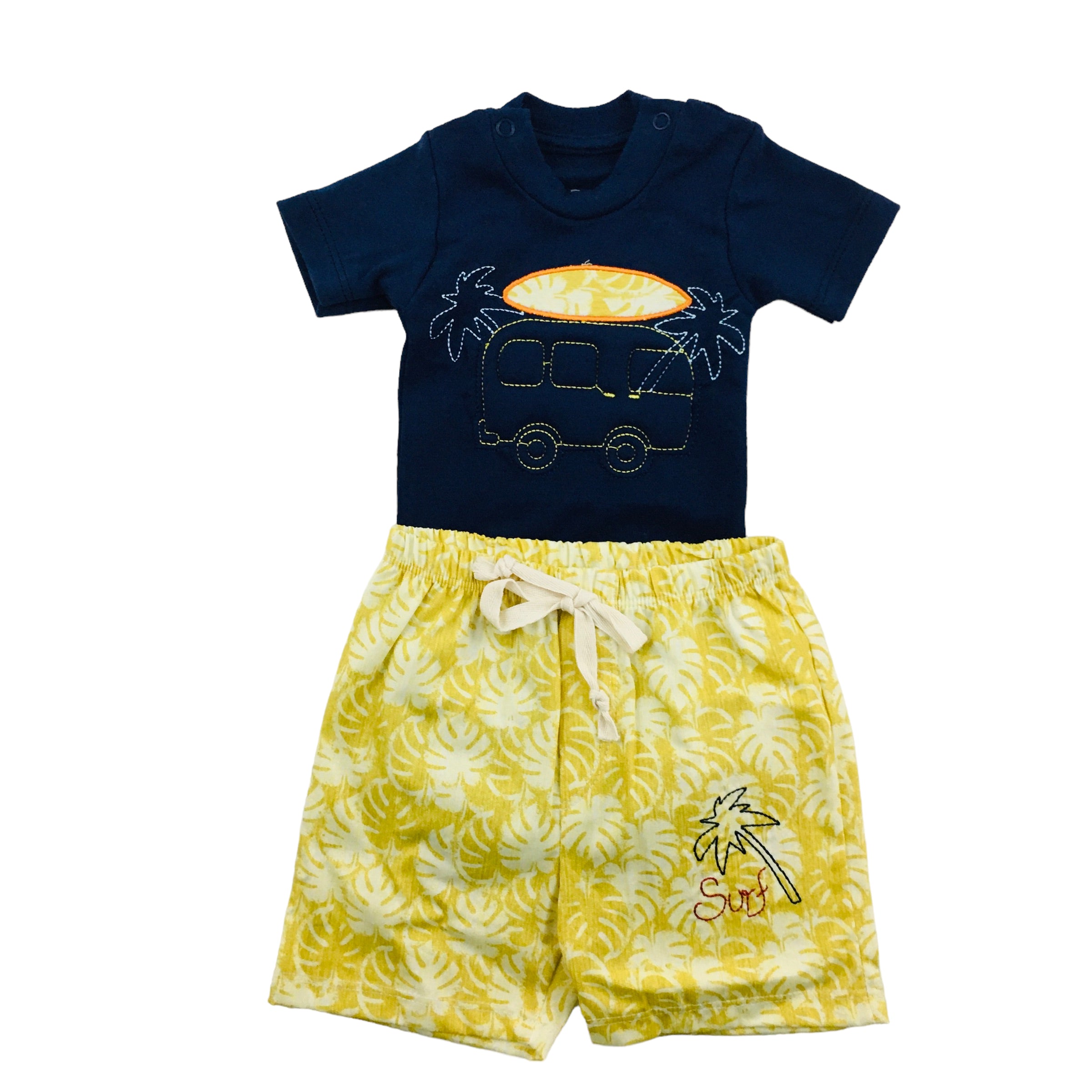 Conjunto Body E Short Curioso Suedine Prancha E Kombi