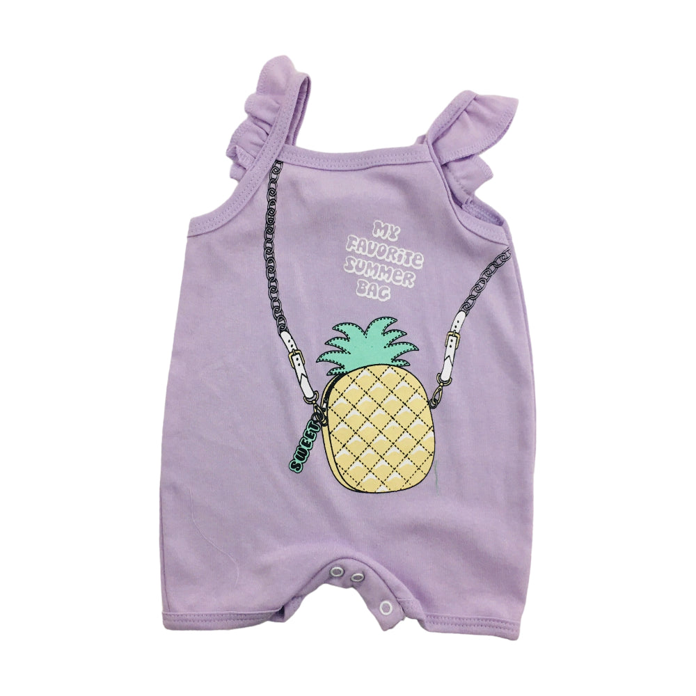 Macaquinho Feminino Baby Bee Abacaxi Regata
