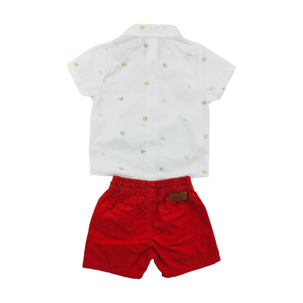 Conjunto Masculino Pulla Bulla Brinquedos Camisa E Bermuda Social