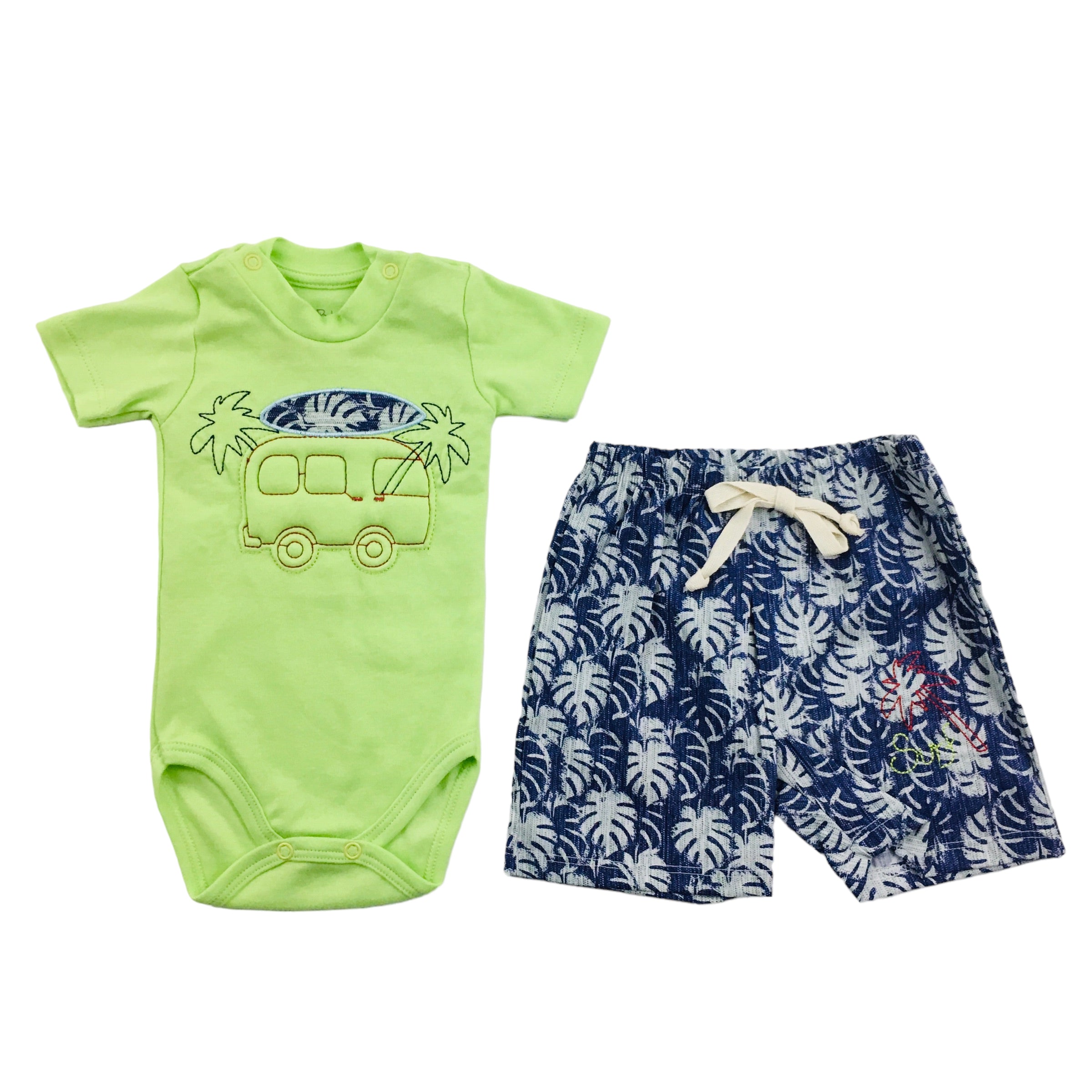 Conjunto Body E Short Curioso Suedine Prancha E Kombi