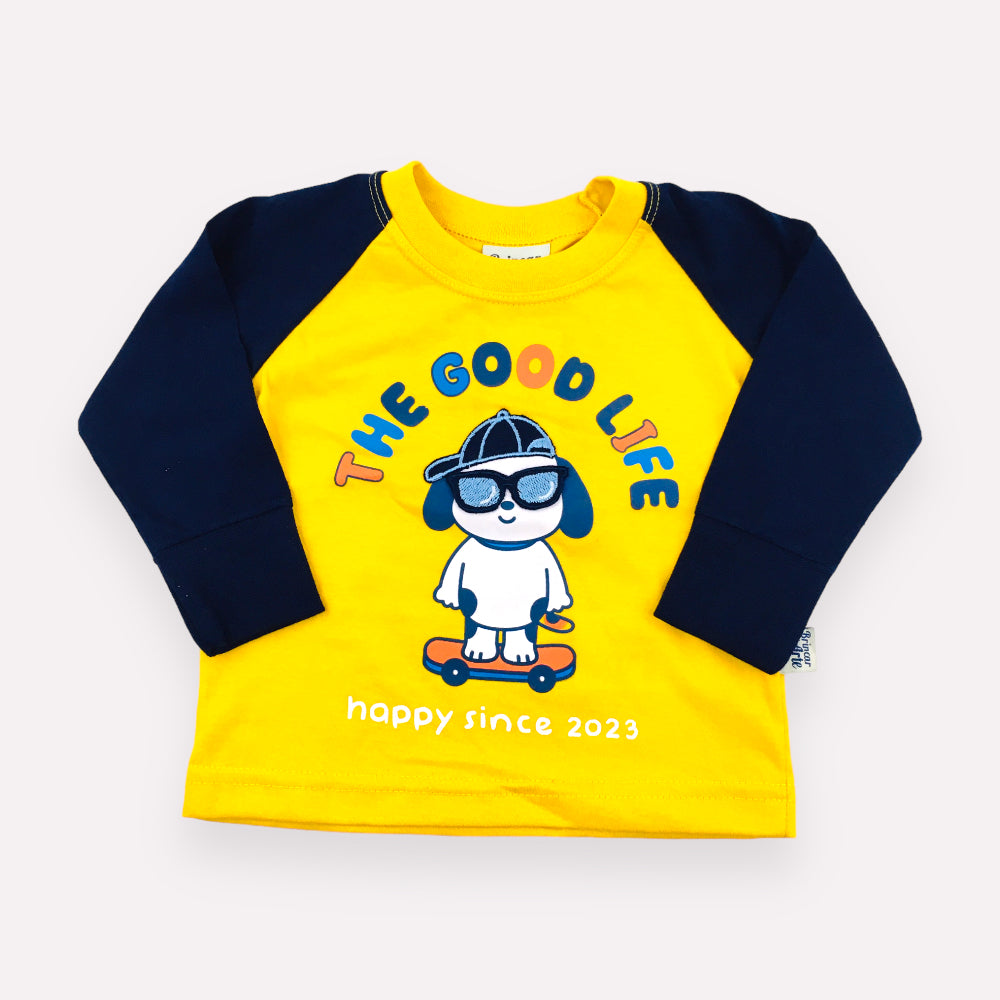 Camisa Masculina Brincar E Arte Raglan The Good Life Meia Malha
