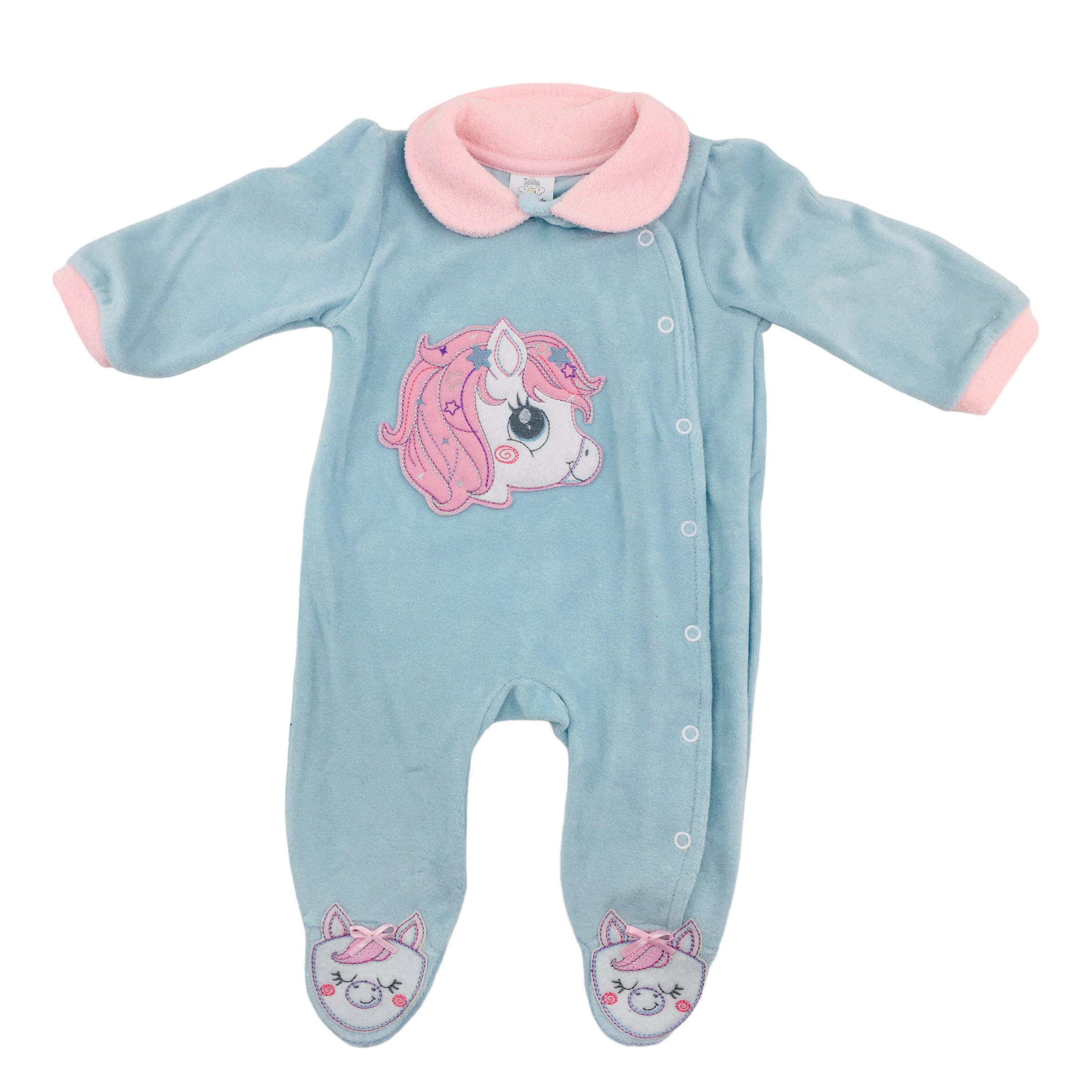 Macação Manga Longa Presente De Anjo Unicornio Plush