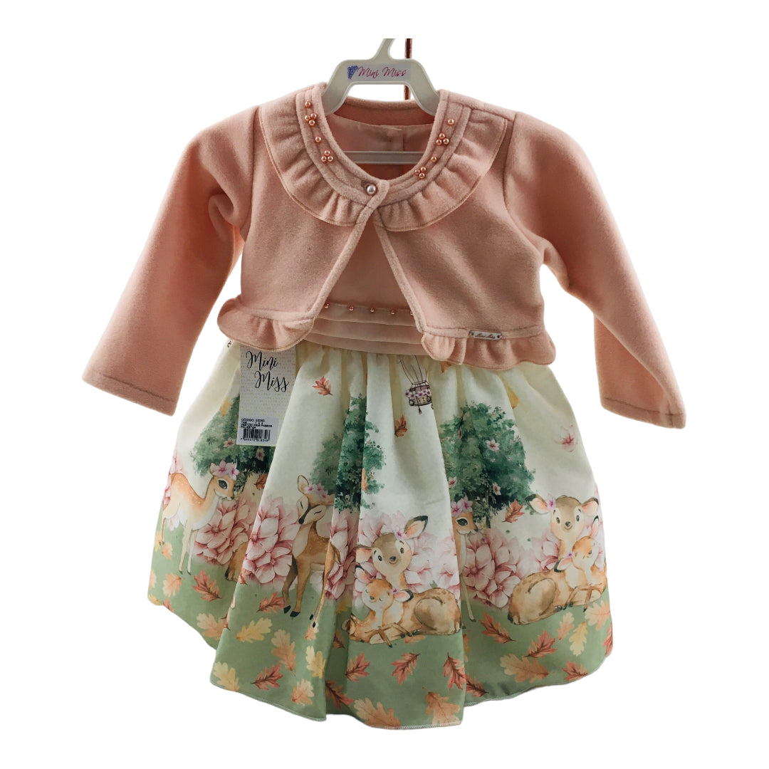 Vestido Mini Miss Gazela Prim Passos Poliester Com Bolero