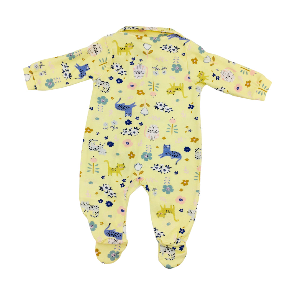 Macação Manga Longa Presente De Anjo Gatinhas Cotton