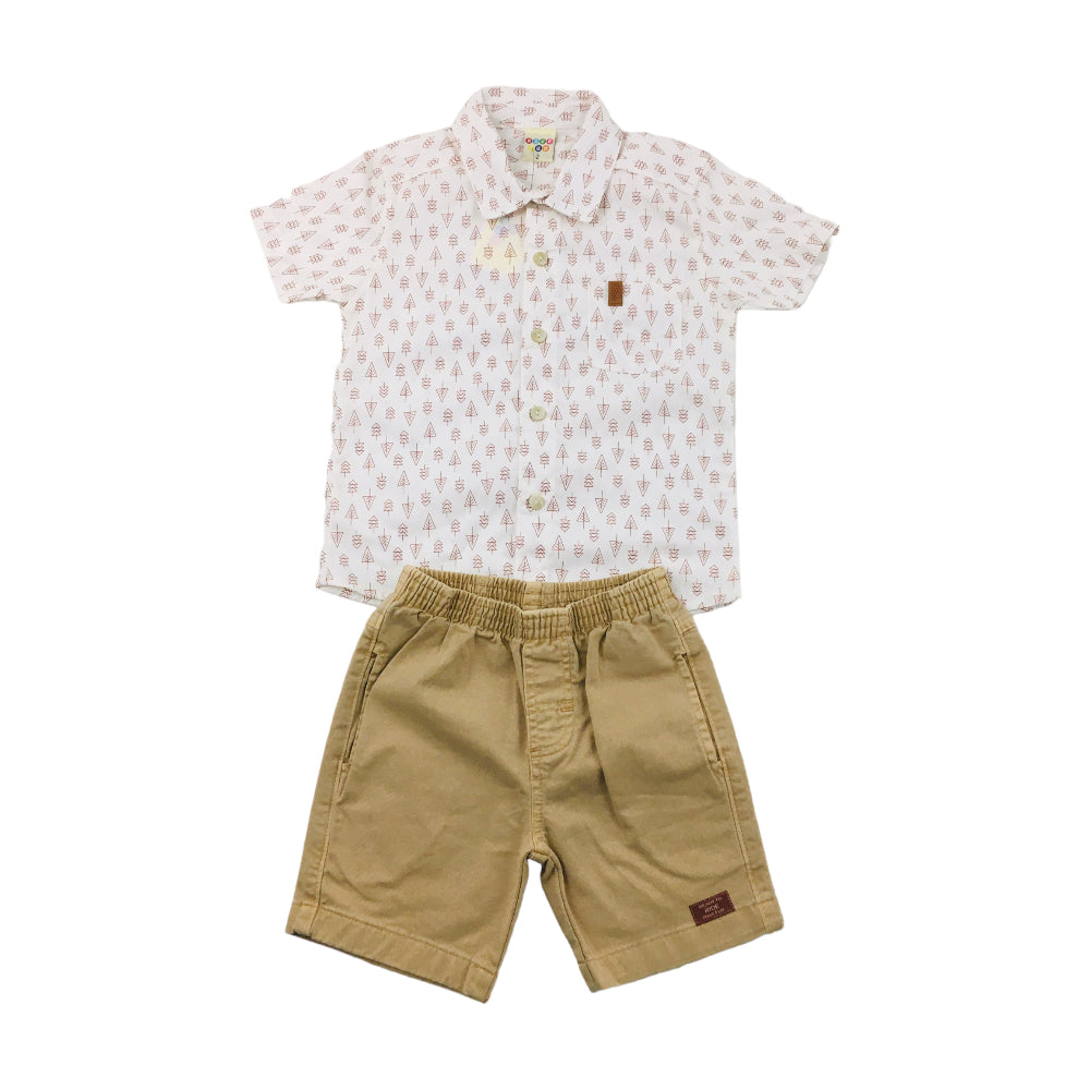 Conjunto Masculino Have Fun Camisa Tricoline Com Bermuda