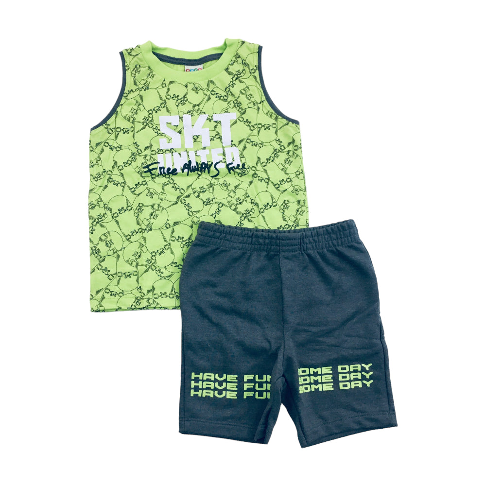 Conjunto Masculino Have Fun Skt United Meia Malha Moletom
