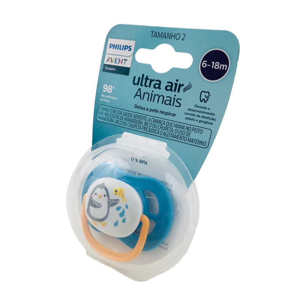 Chupeta Avent Ultra Air 6-18m Animais Pinguim