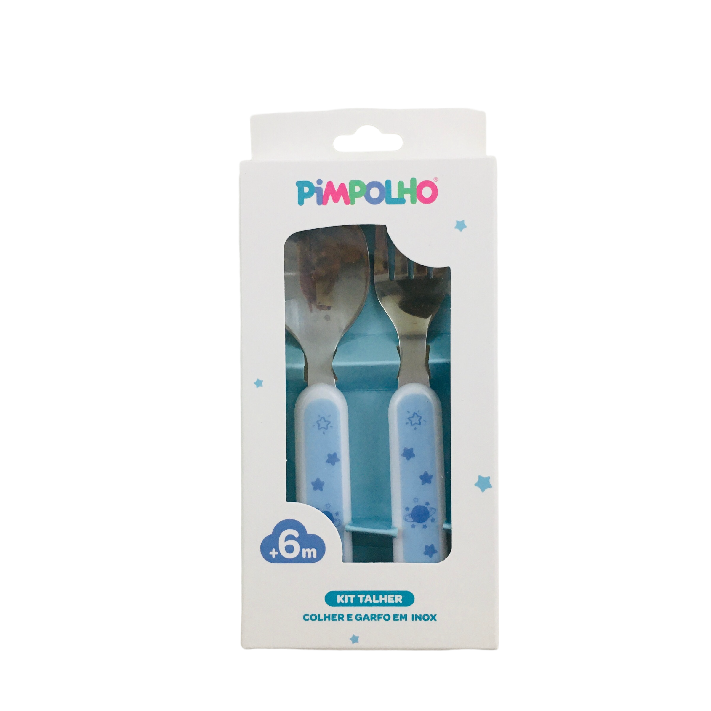Kit Talher Colher E Garfo Pimpolho Em Inox Planeta