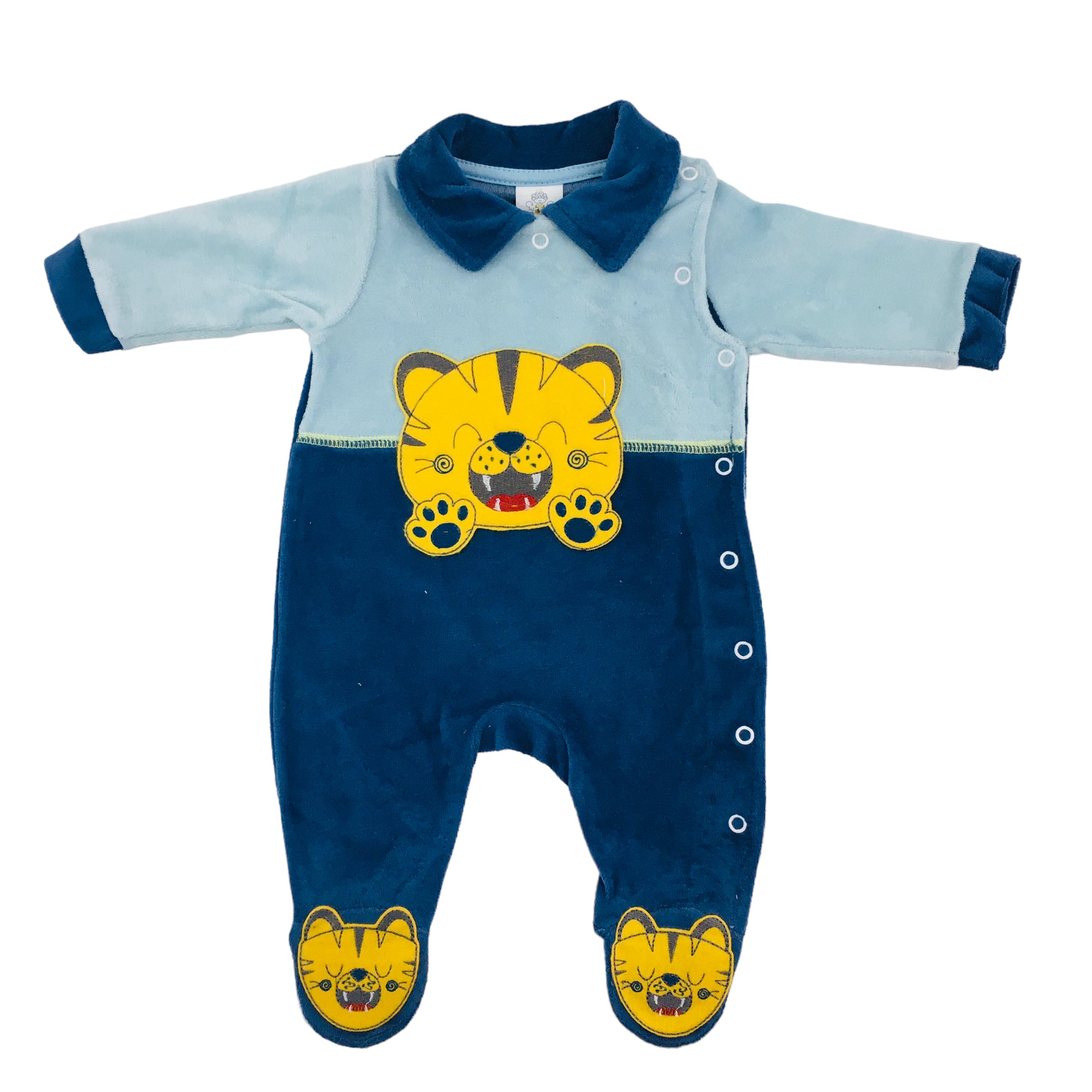 Macação Manga Longa Presente De Anjo Tigre Plush