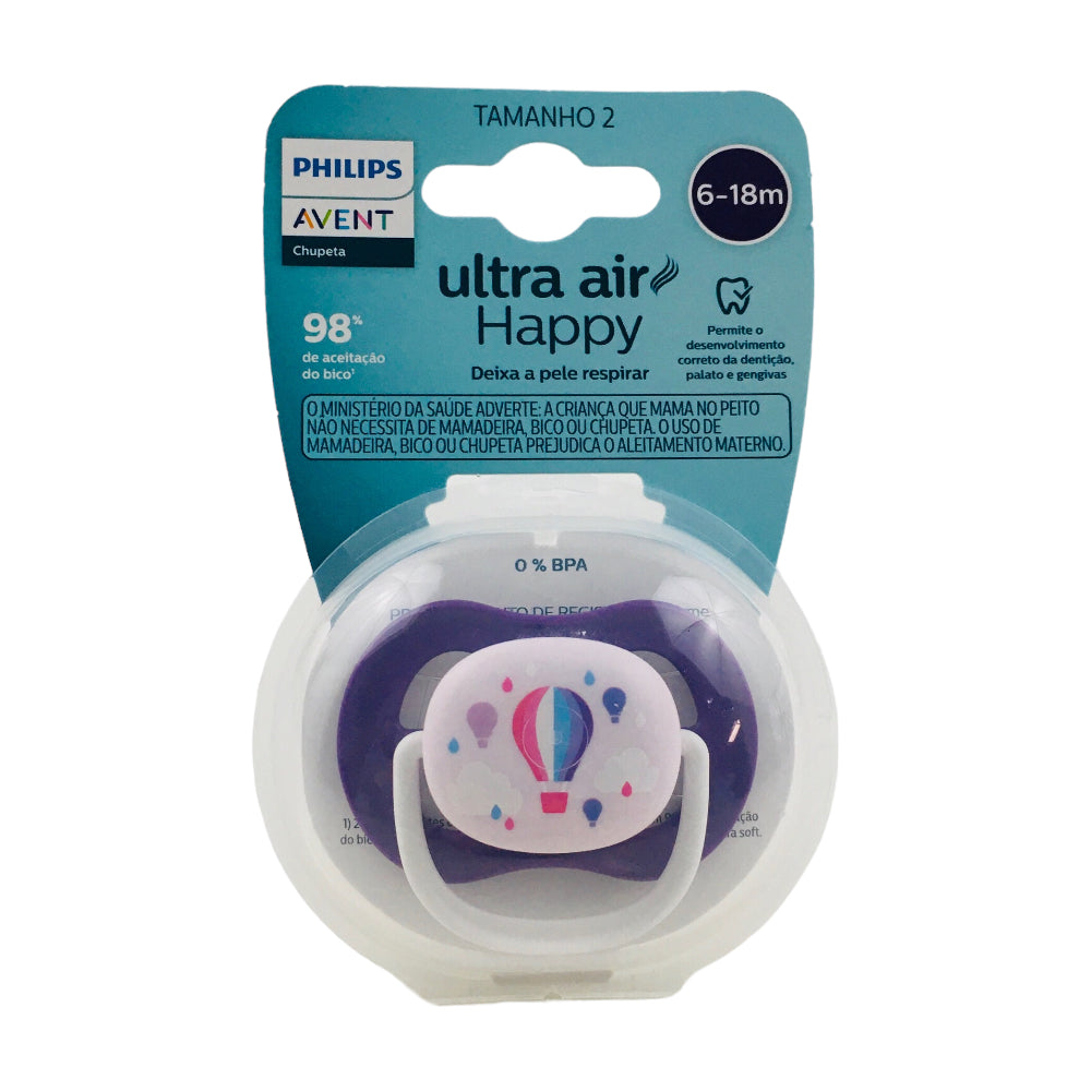 Chupeta Avent Ultra Air Happy 6-18m Balões Unitária
