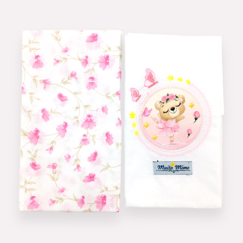 Kit Fronha Muito Mimo Ballerina 2 Peças 28X48CM