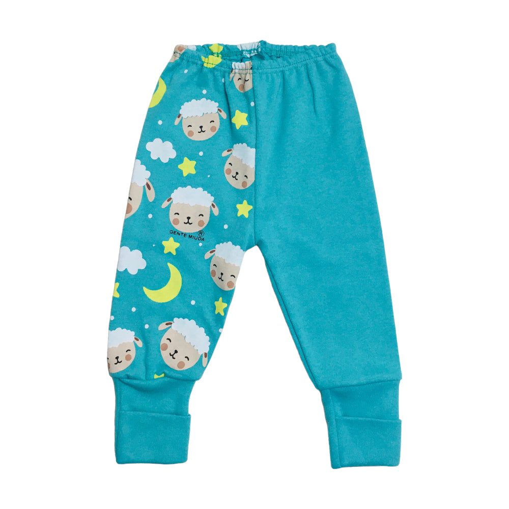 Mijão Masculino Gente Miuda Suedine Com Pé Reversivel Estampado