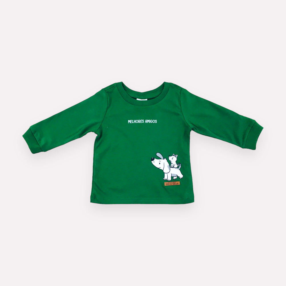 Camiseta Manga Longa Pulla Bulla Melhores Amigos
