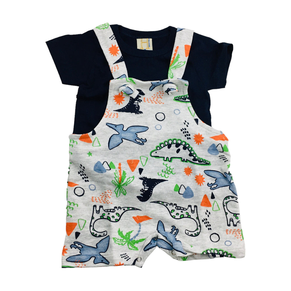 Conjunto Masculino Hrradinhos Macaquinho Dino E Camiseta