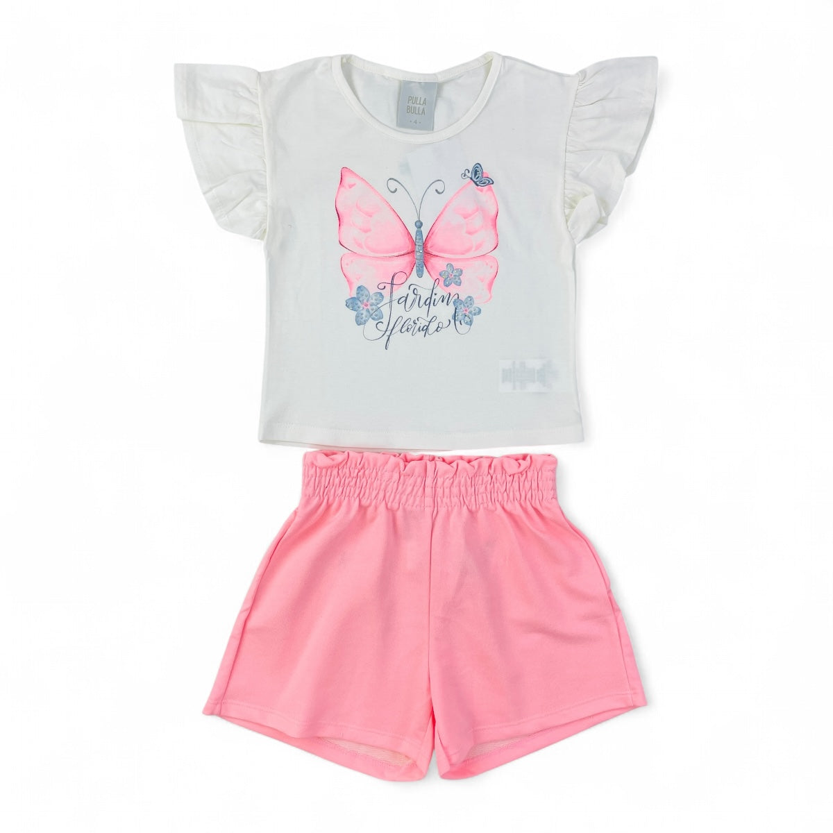 Conjunto Pulla Bulla Infantil Menina Jardim Florido