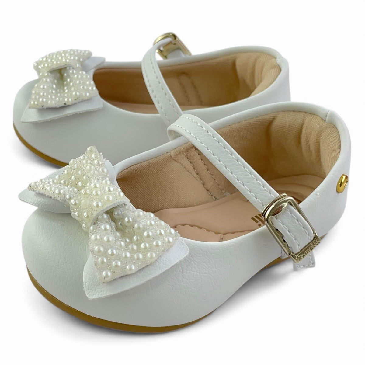 Sapatilha Infantil Angel Laço Pérolas