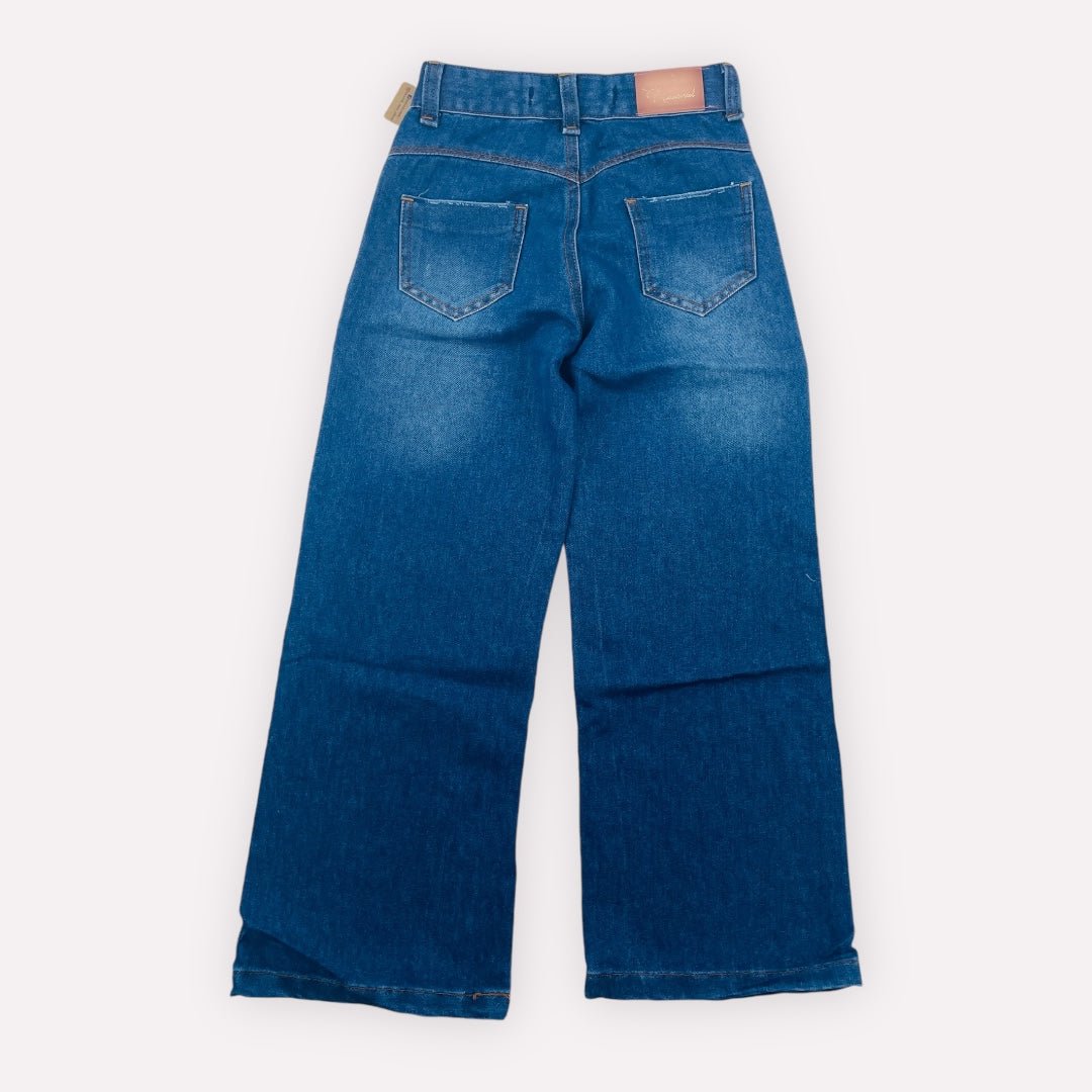 Calça Juvenil Nacional Jeans Wide Leg