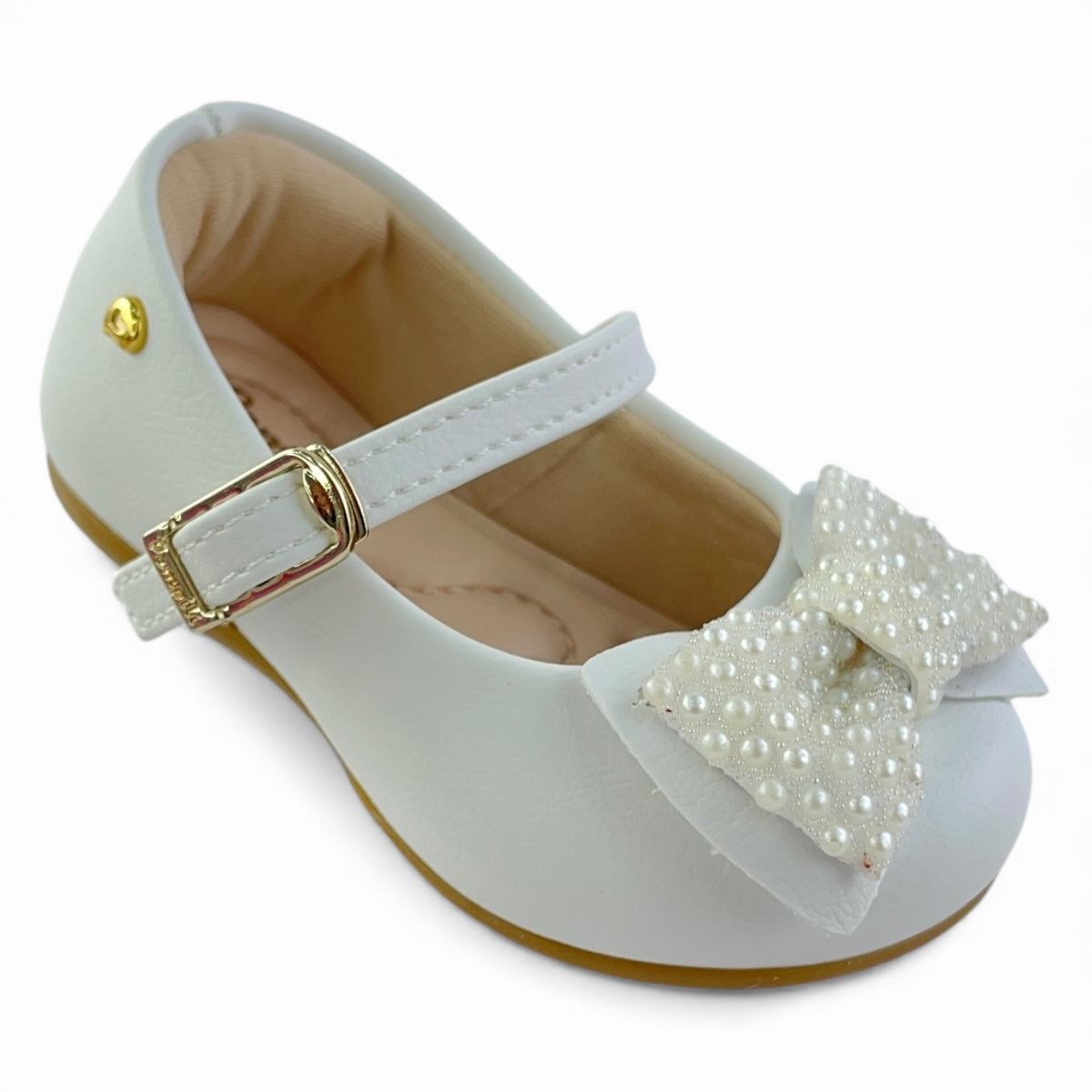 Sapatilha Infantil Angel Laço Pérolas