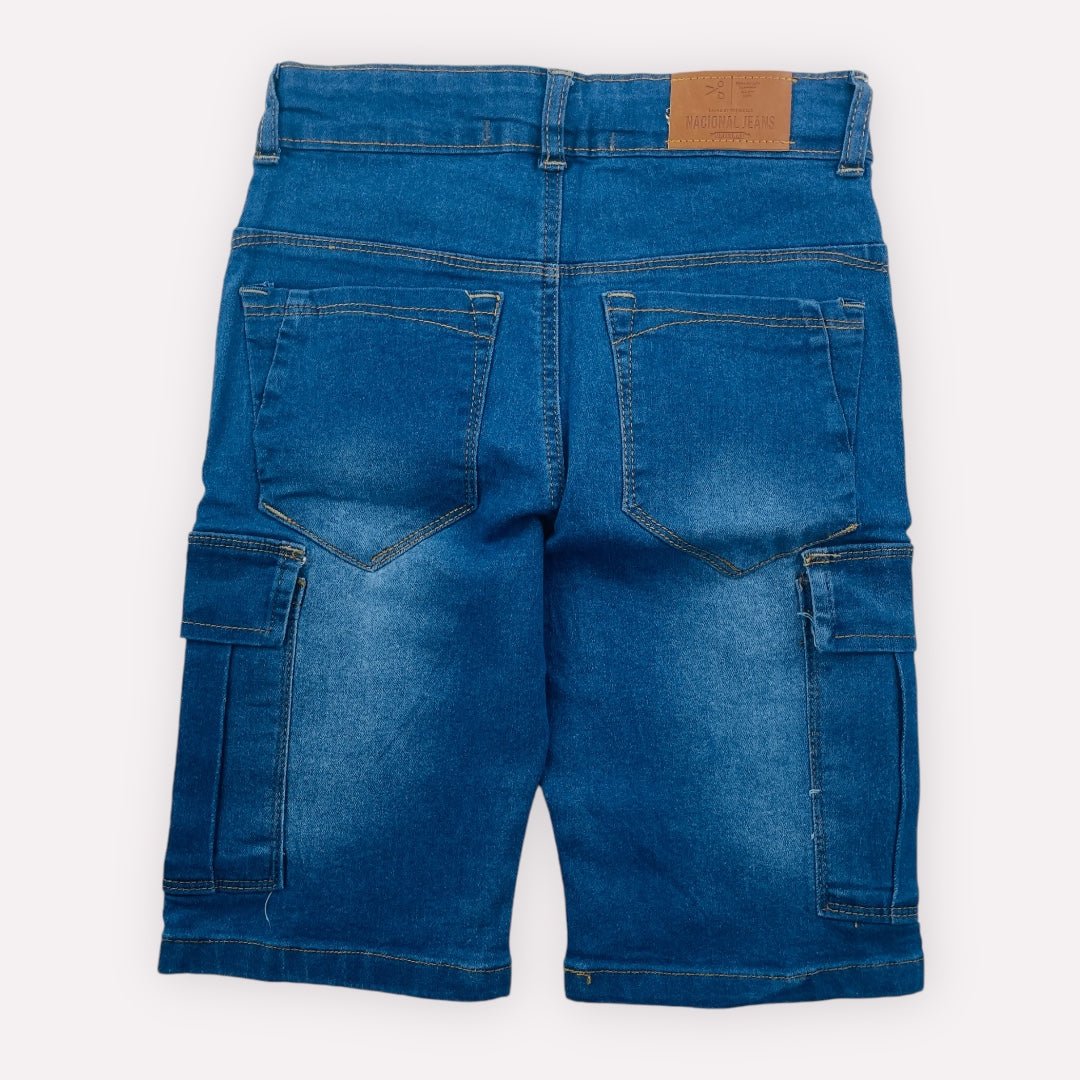 Bermuda Juvenil Nacional Jeans Com Bolso