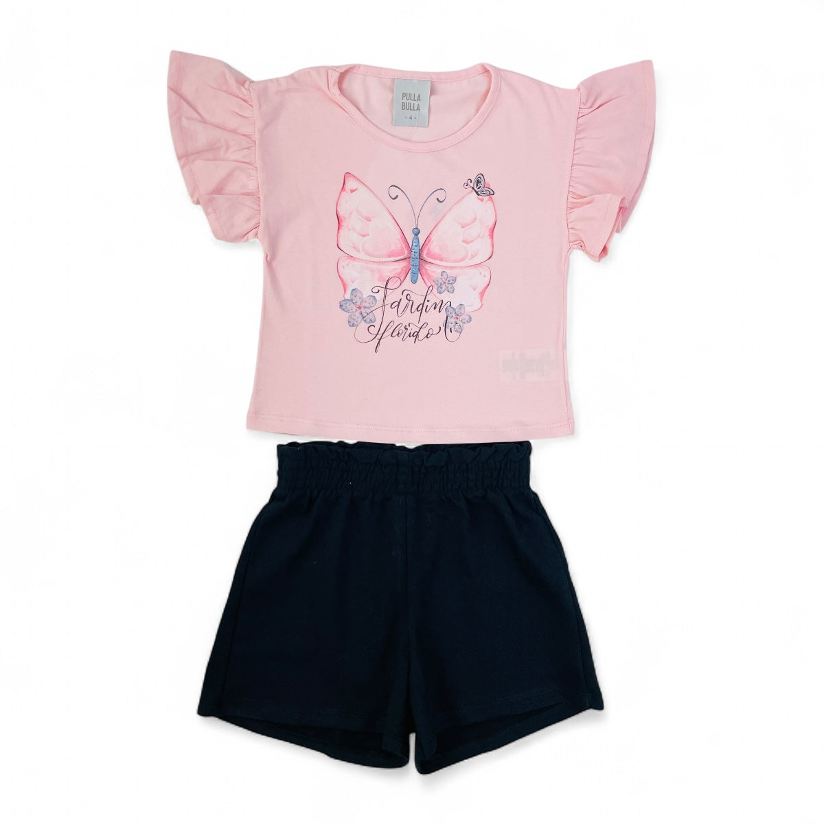 Conjunto Pulla Bulla Infantil Menina Jardim Florido