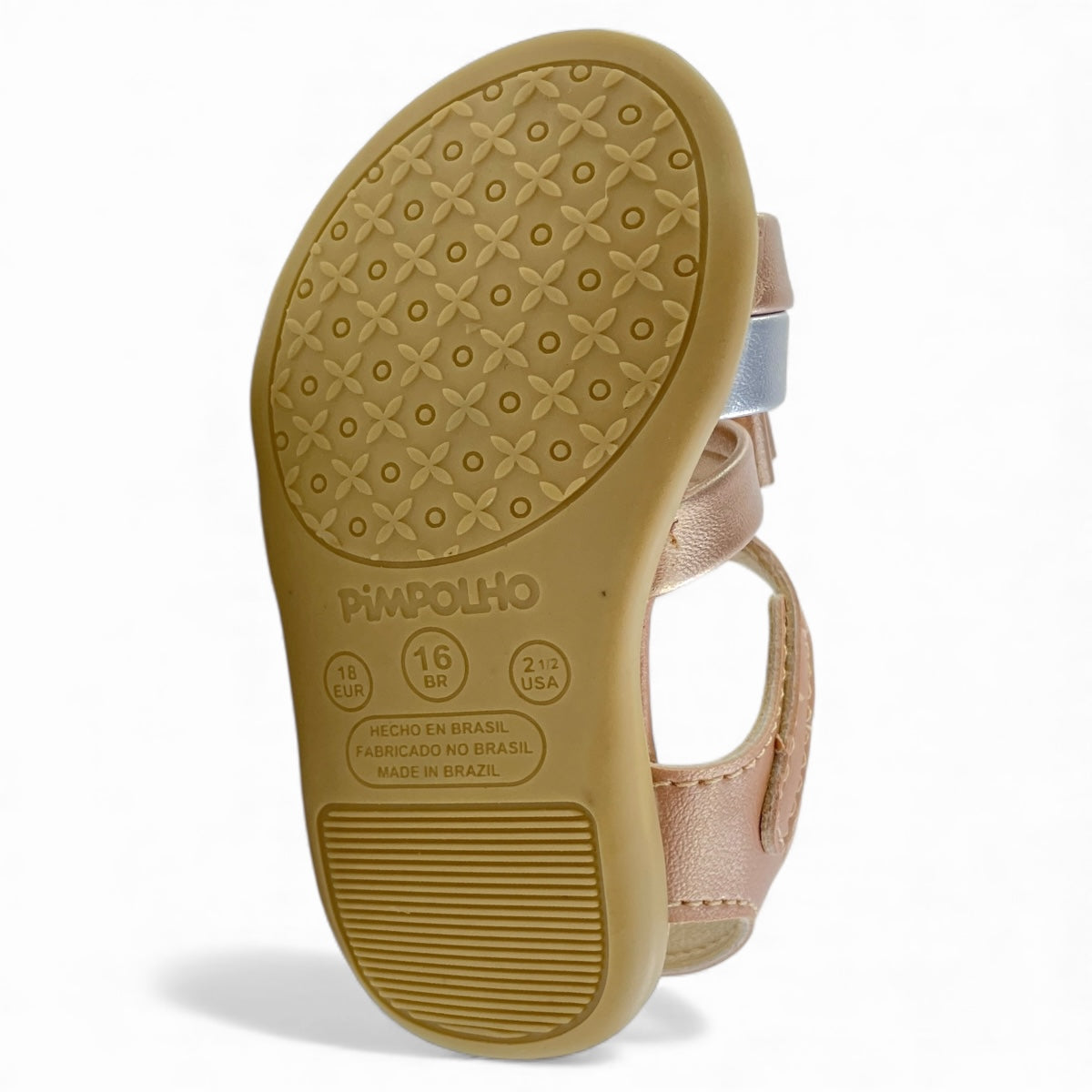 Sandália Glam Pimpolho Infantil Dourada Prata