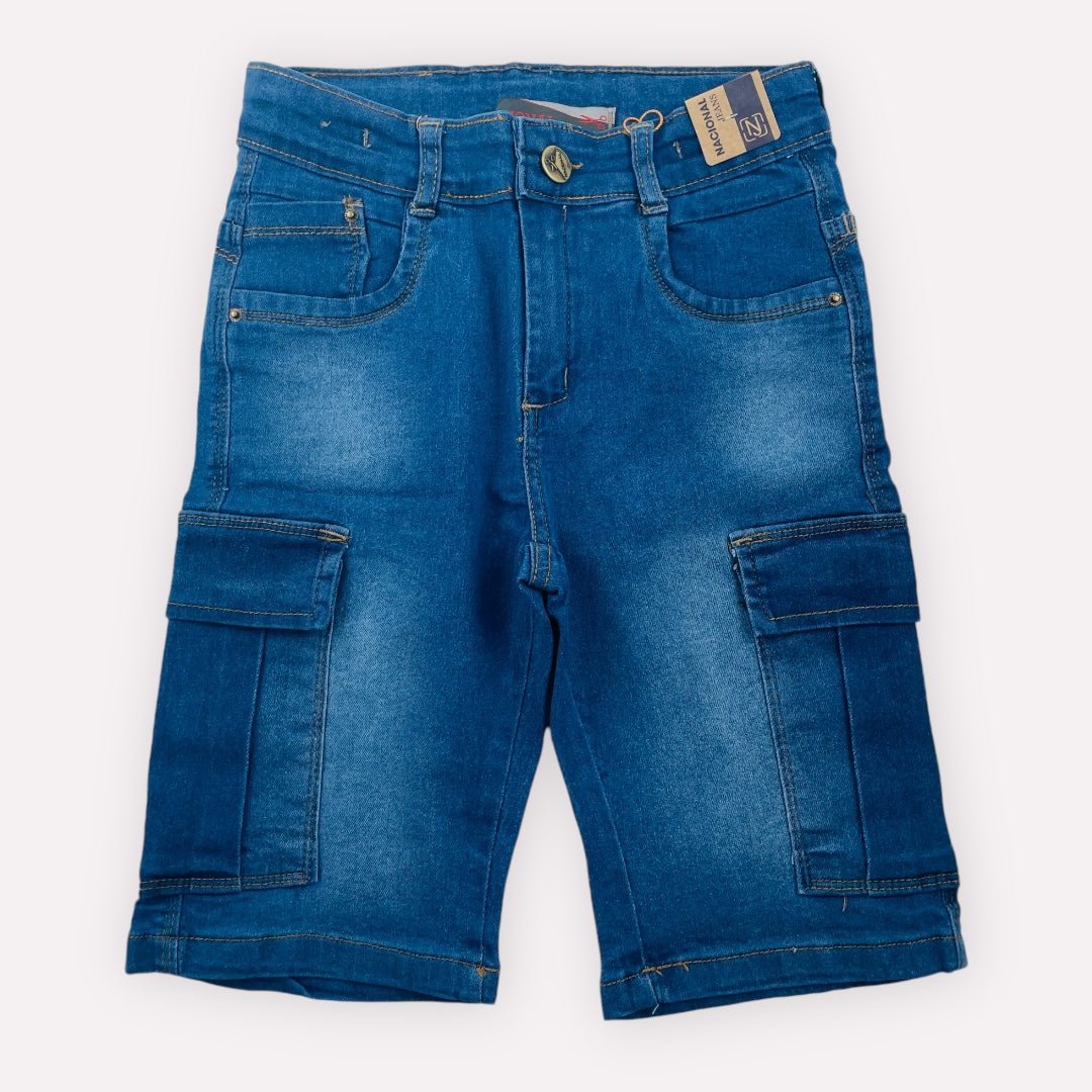 Bermuda Juvenil Nacional Jeans Com Bolso