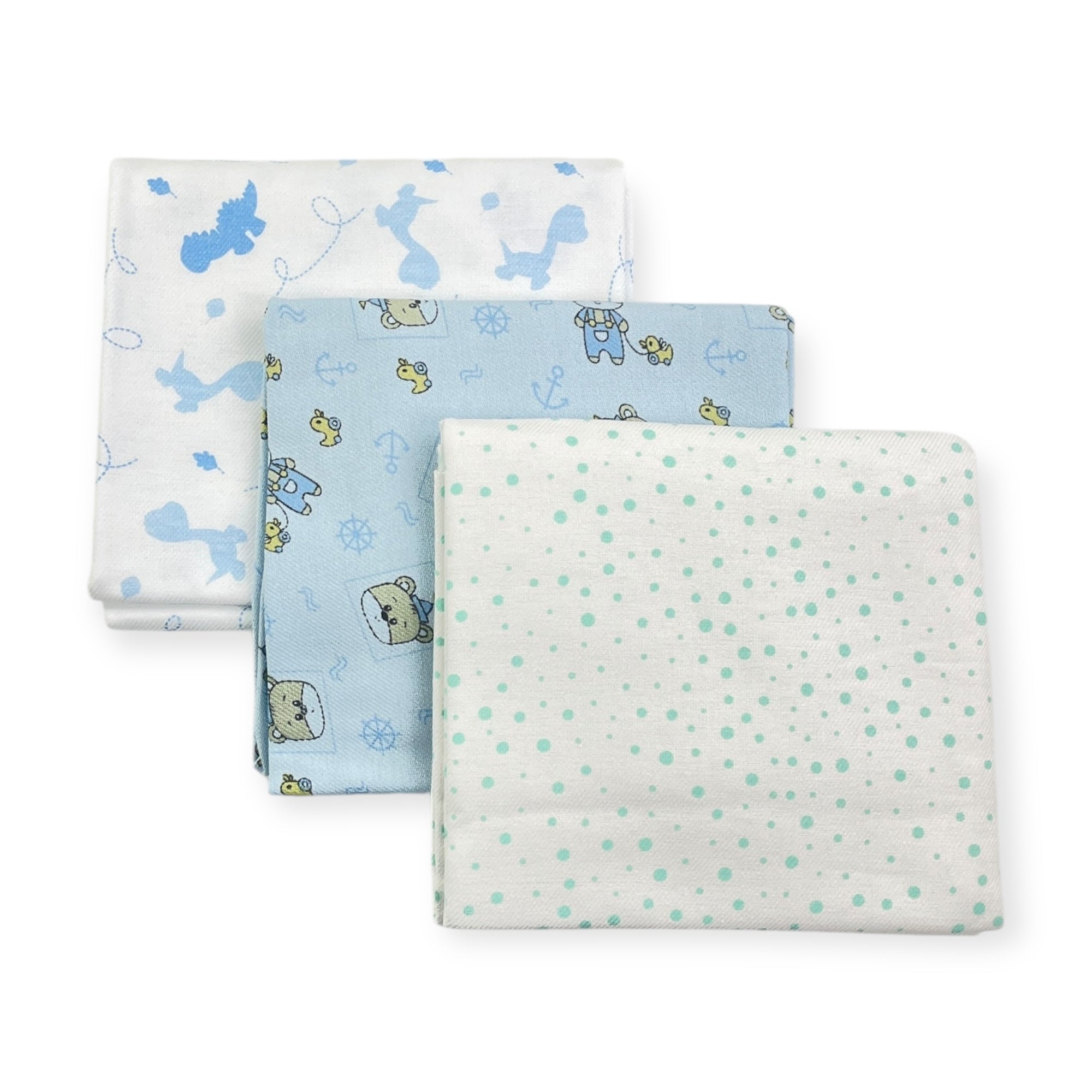 Kit Manta Cueiro Parapipi  Estampado 3 Peças