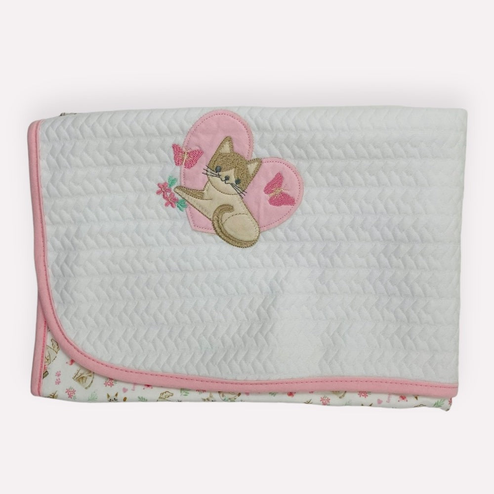 Manta Metalasse Hug Gatinhos - Rosa - 90 X70 Cm