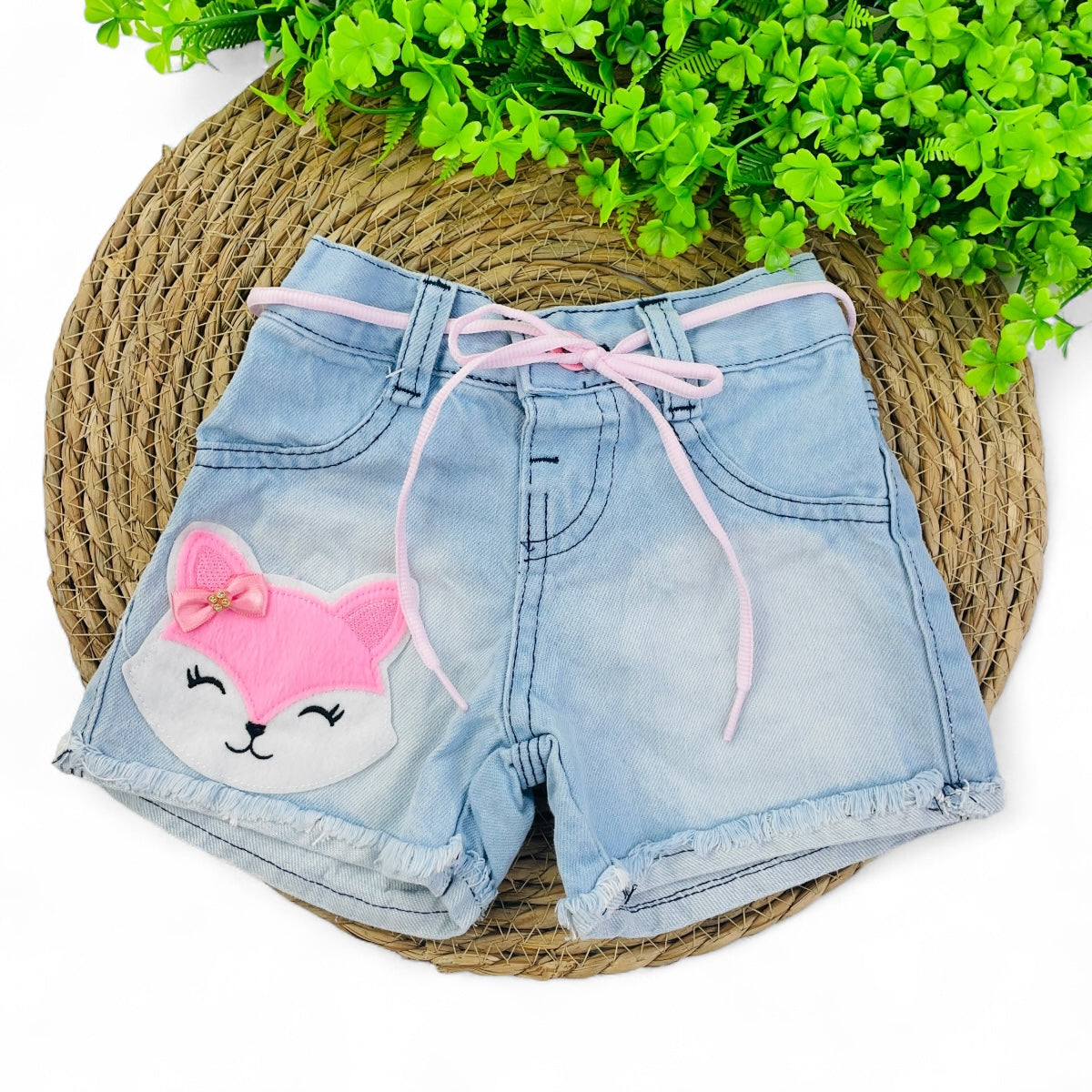 Short Jeans Bebela Kids Raposinha