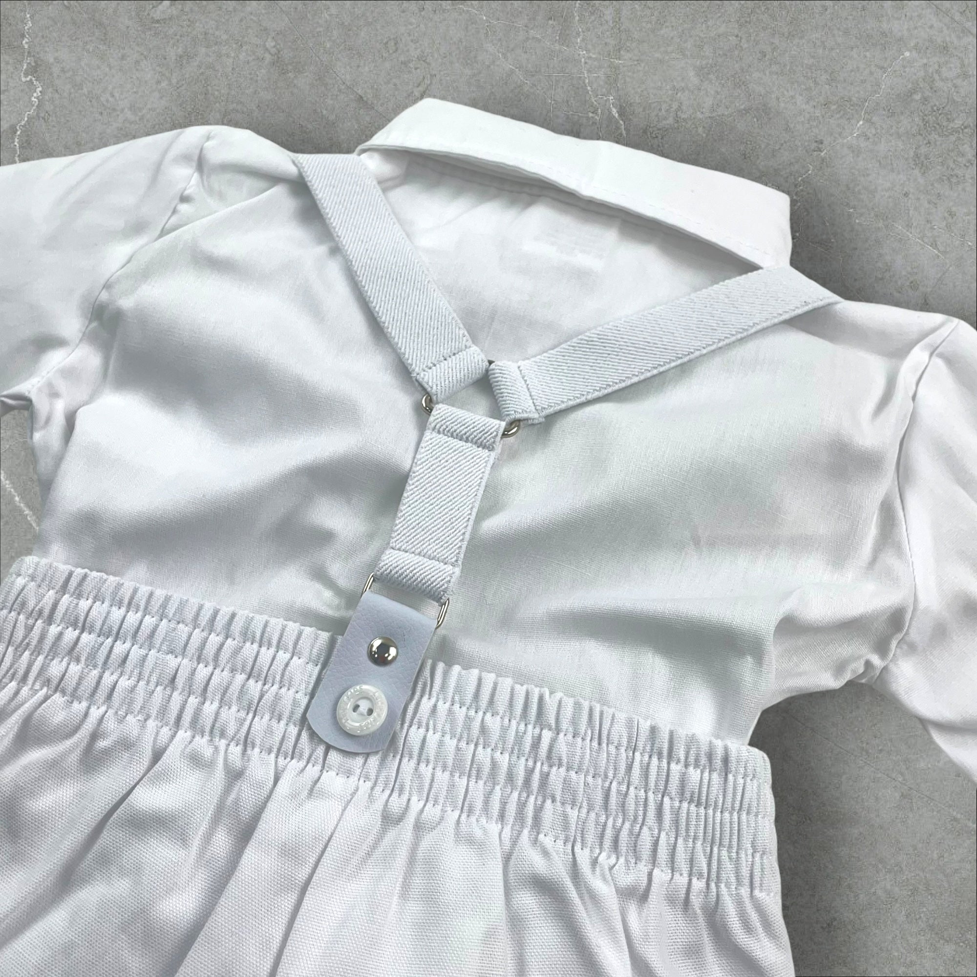 Conjunto Leley Kids Batizado Com Suspensório Liso