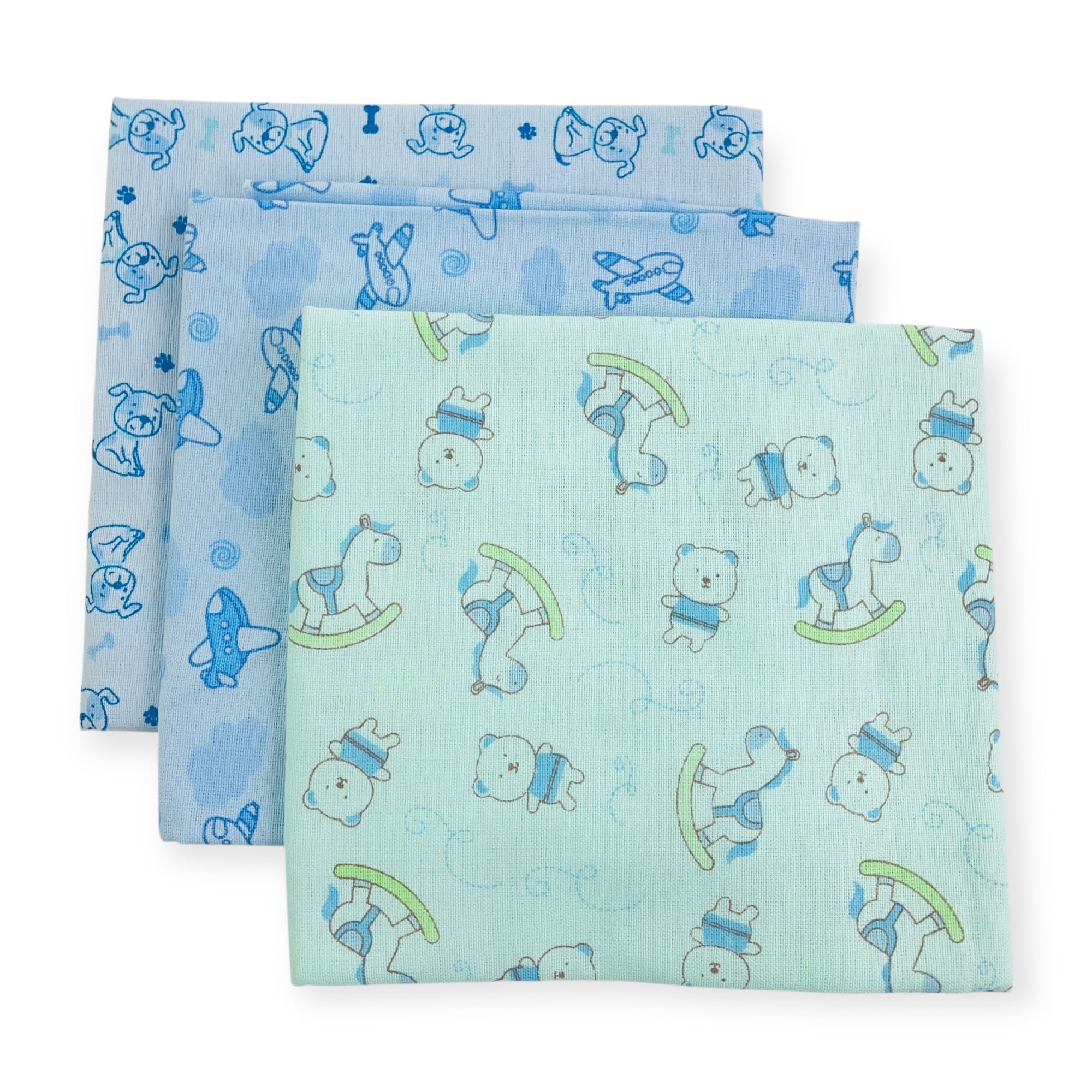 Cueiro Flanelado Caricia Baby Estampado Com 3 Peças