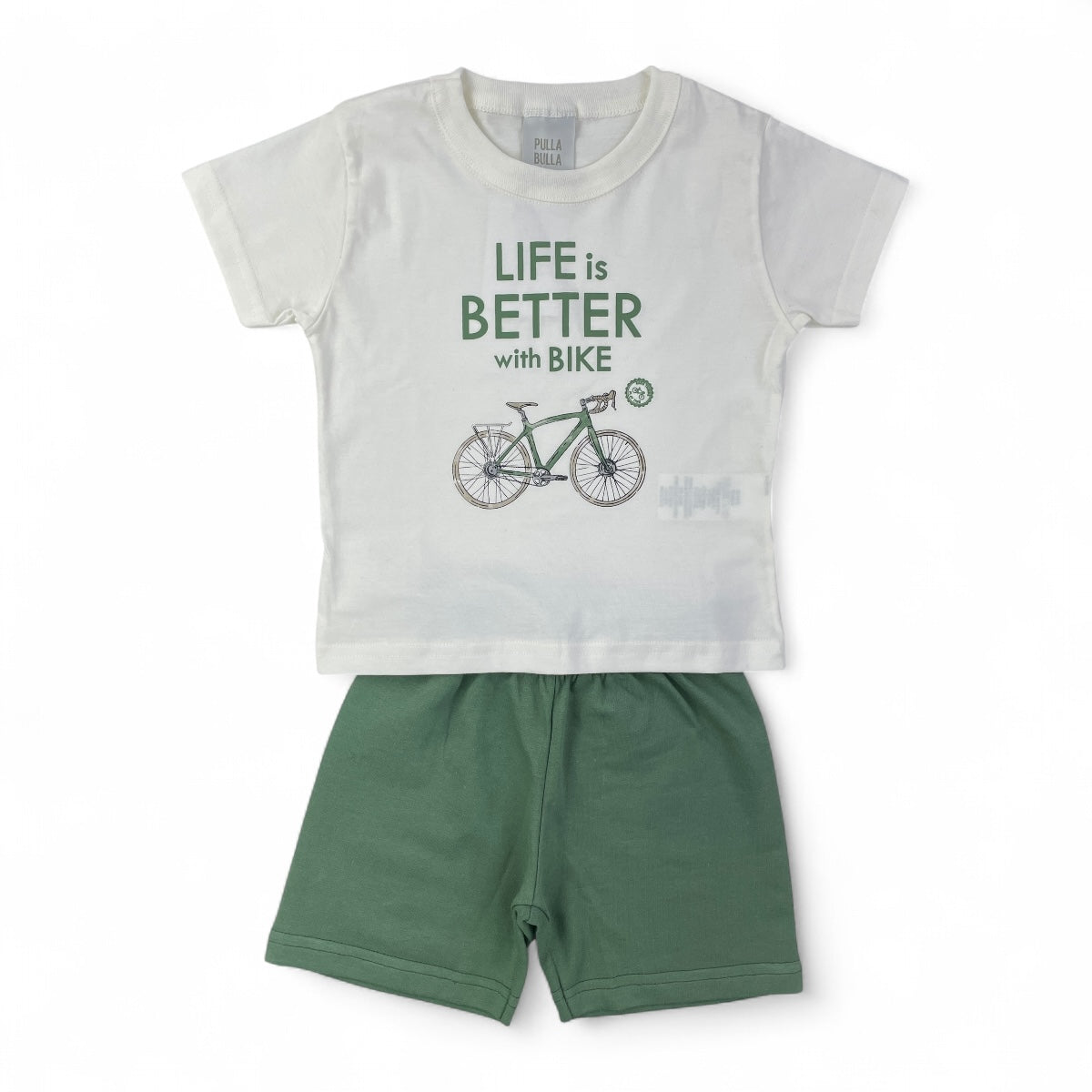 Conjunto Pulla Bulla Infantil Camiseta Bike e Bermuda