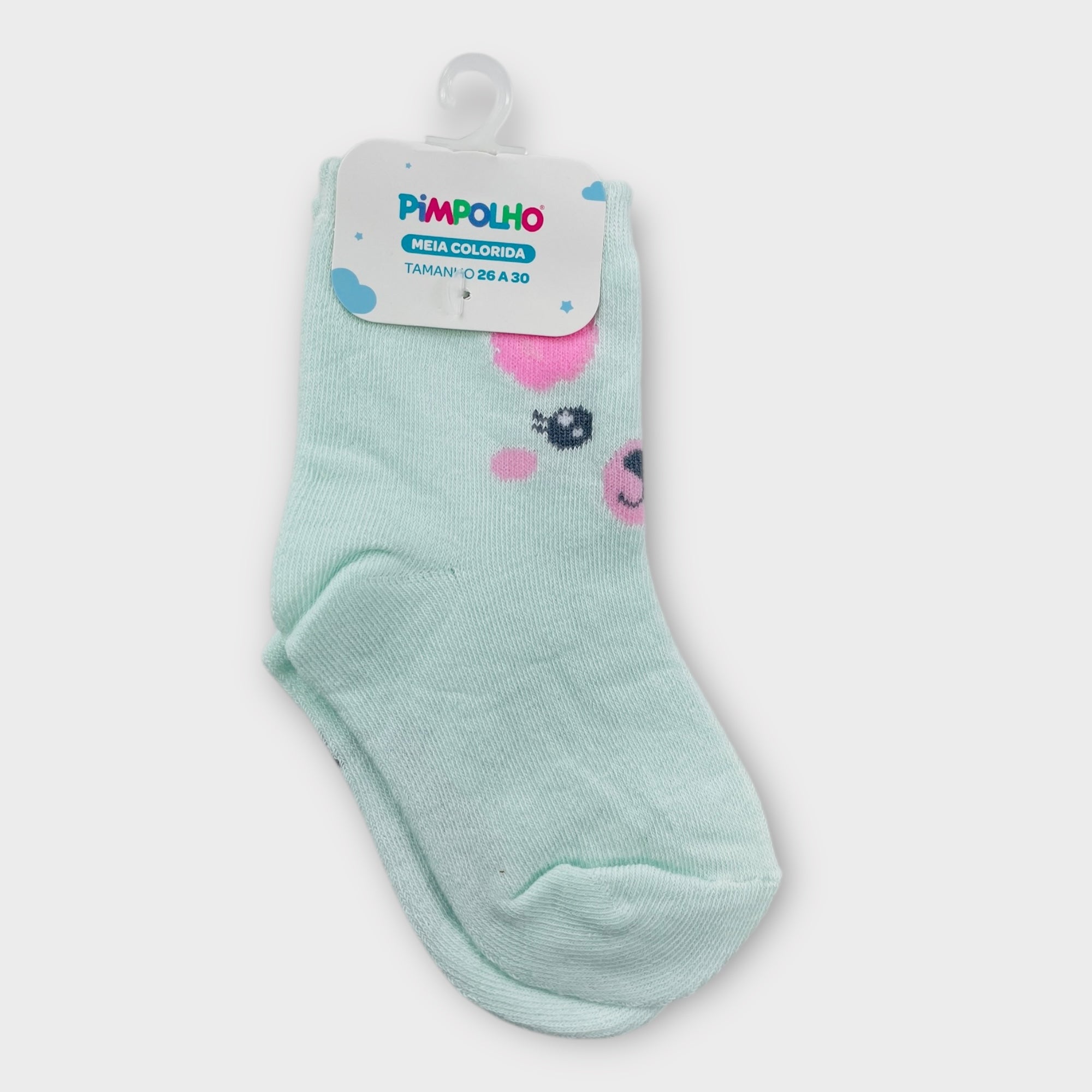 Meia Colorida Feminina Pimpolho Cano Alto