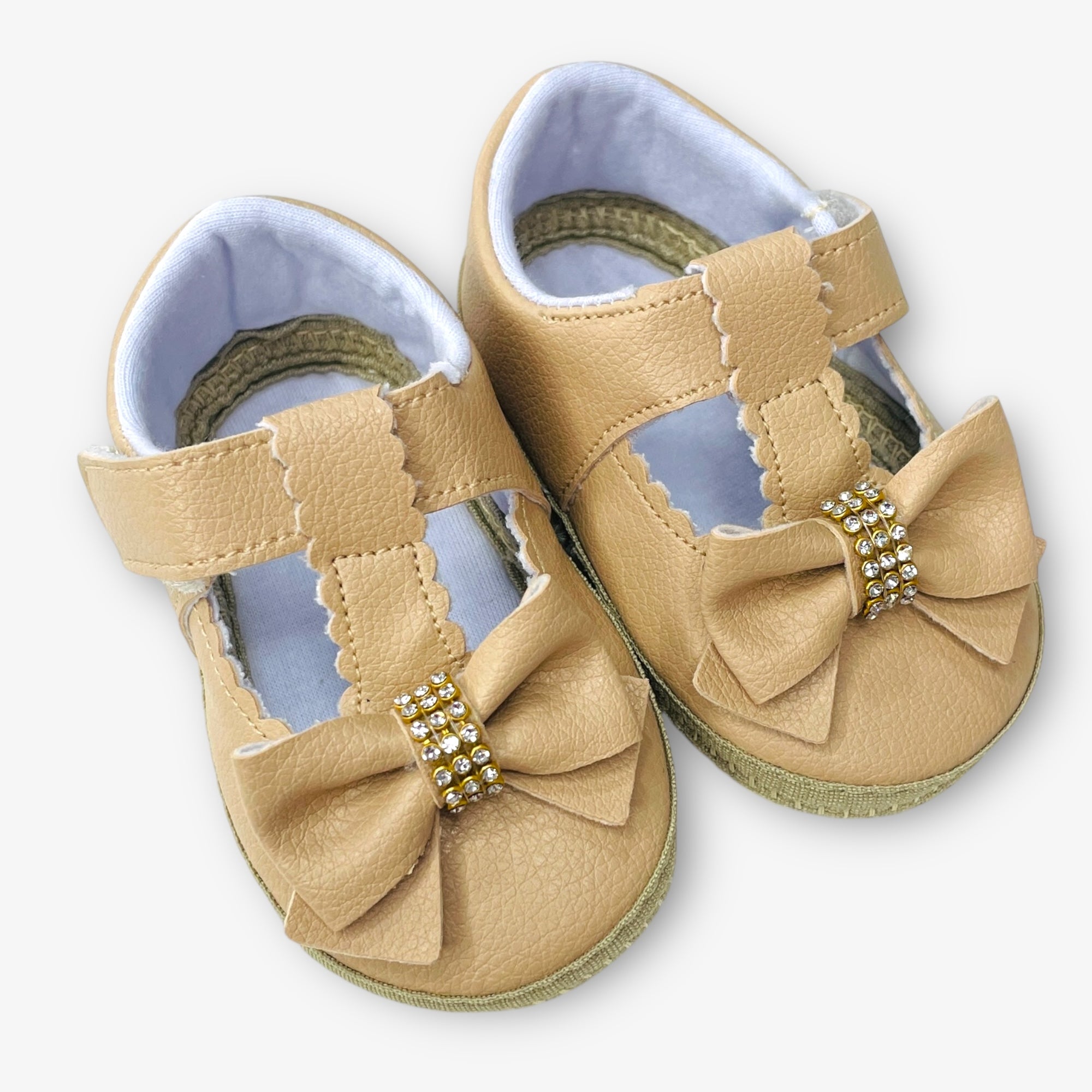 Sapatilha Bebê Keto Baby Laço Duplo Strass