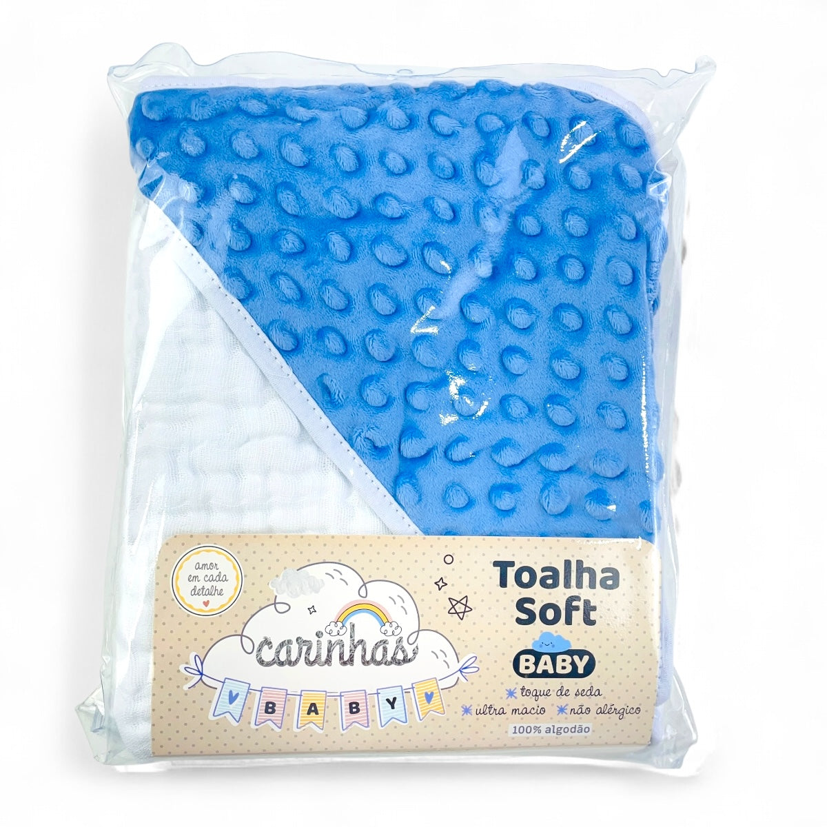Toalha Soft Baby Carinhas Minasrey 100% Algodão Toque Seda