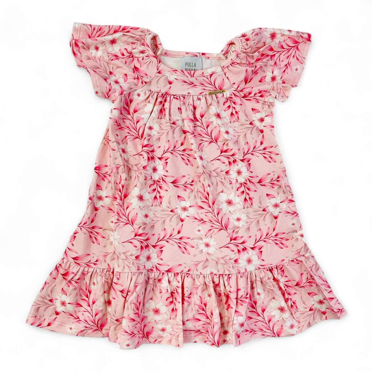 Vestido Pulla Bulla Infantil Floral Rodado para Verão