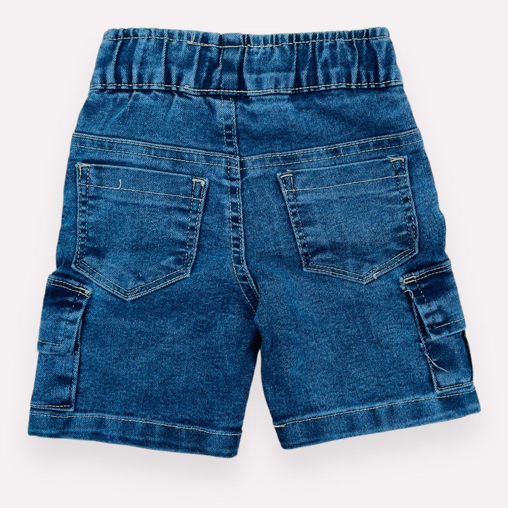 Bermuda Nacional Jeans Com Cadarço