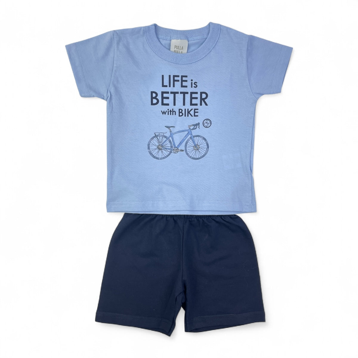 Conjunto Pulla Bulla Infantil Camiseta Bike e Bermuda