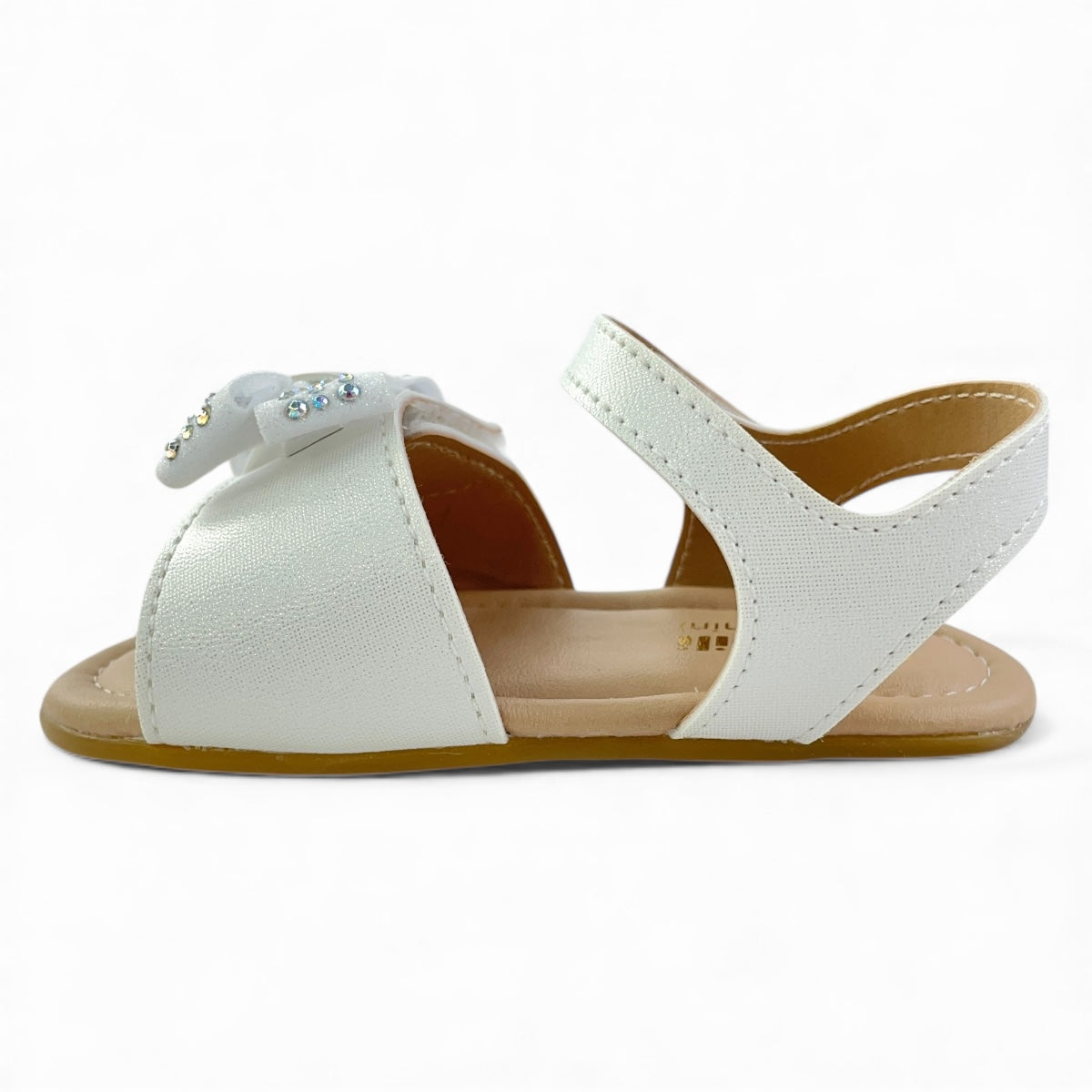 Sandália de Bebê Pampili Nana com Laço e Strass