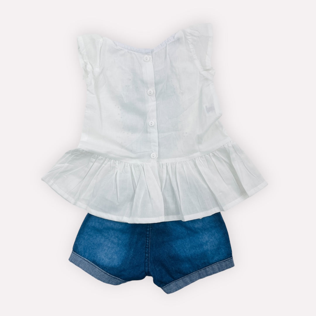 Conjunto Brokinha  Jeans Menina