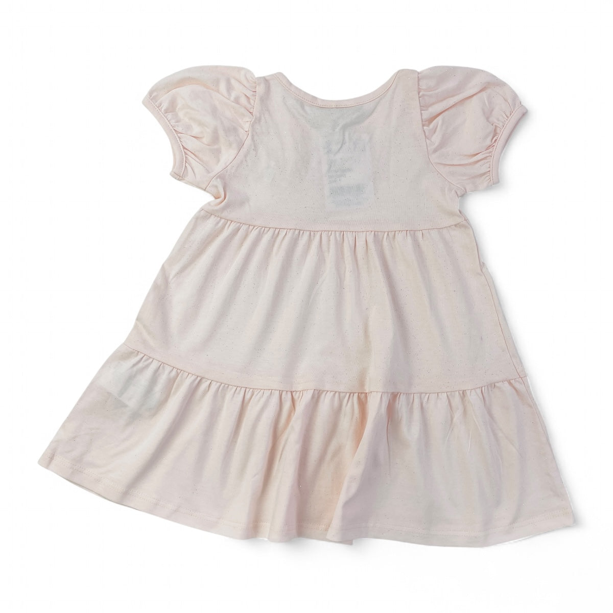 Vestido Pulla Bulla Infantil Rosa com Brilho e Flor Aplicada