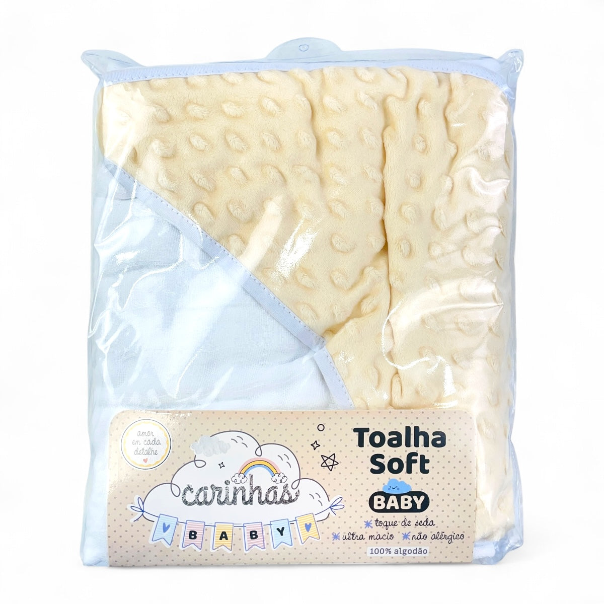Toalha Soft Baby Carinhas Minasrey 100% Algodão Toque Seda