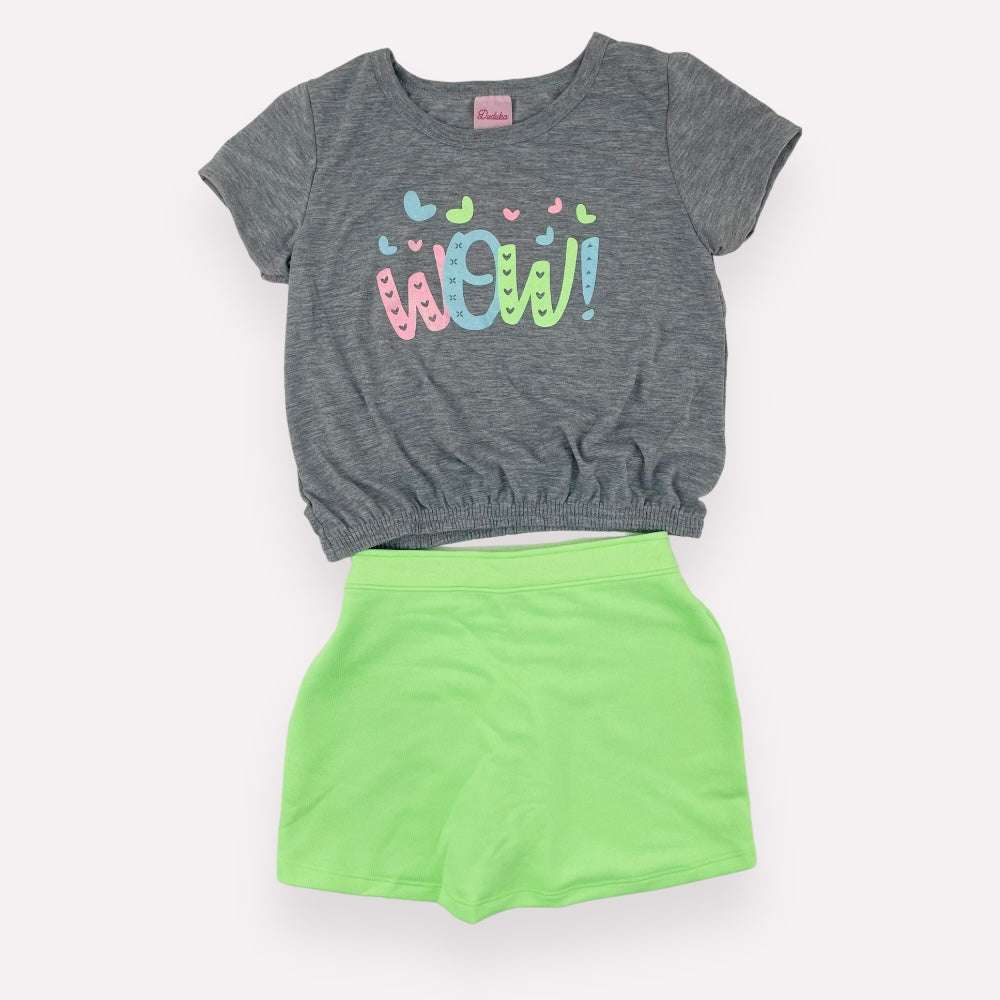 Conjunto Duduka Meia Manga Wow Coracoes