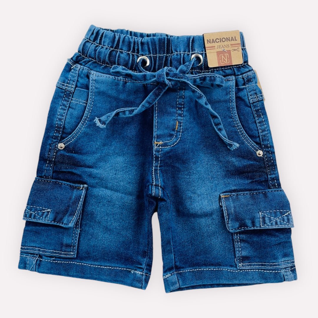 Bermuda Bebê Nacional Jeans Básica