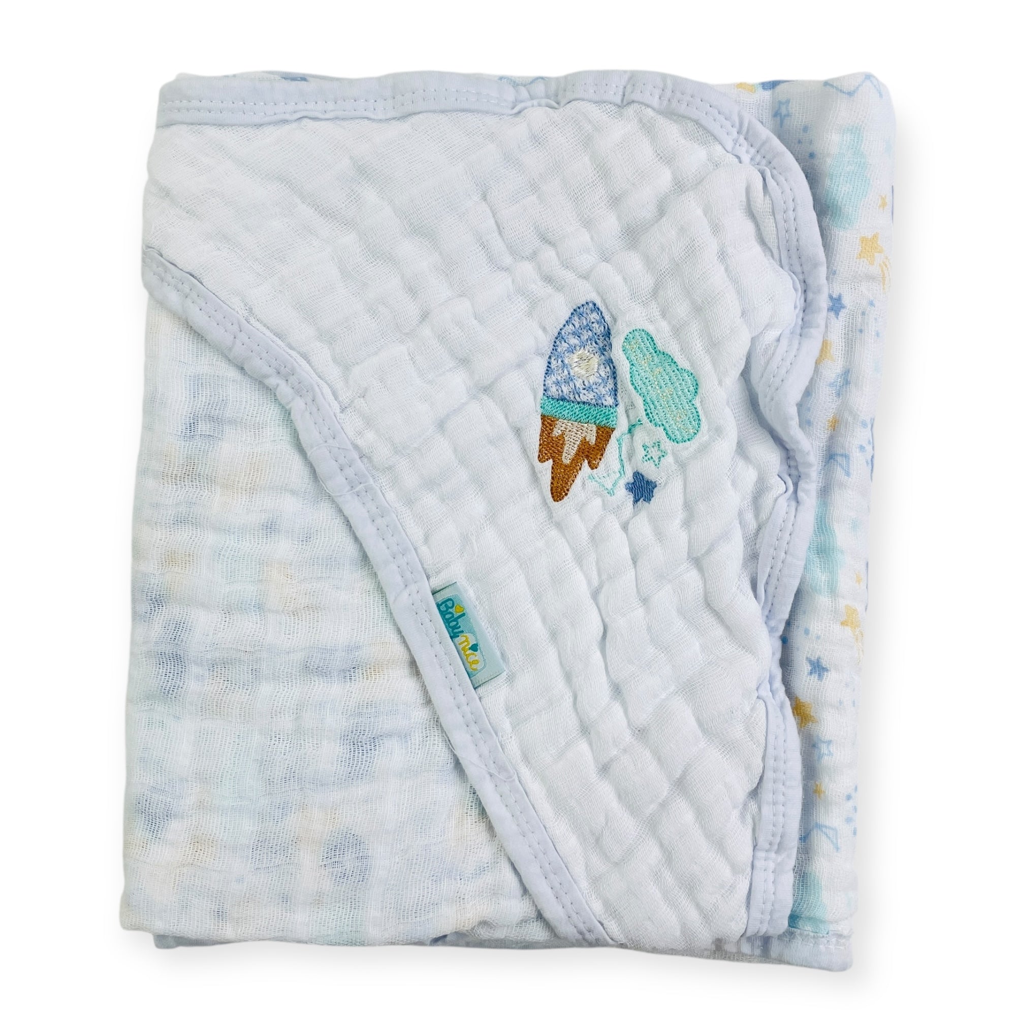 Toalha Soft Baby Nice Bordada E Estampada Com Capuz