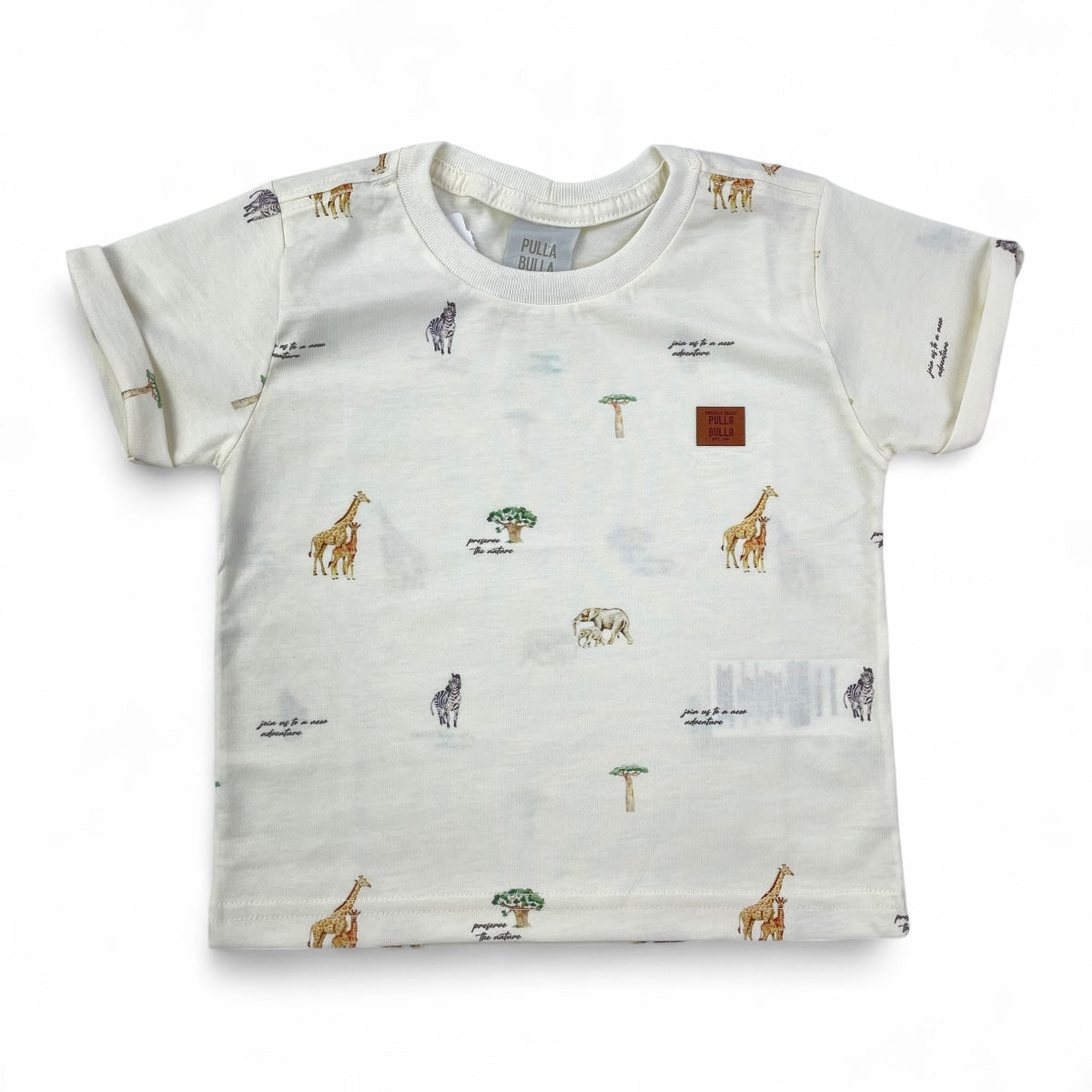Camiseta Pulla Bulla Infantil Estampa Safari Algodão