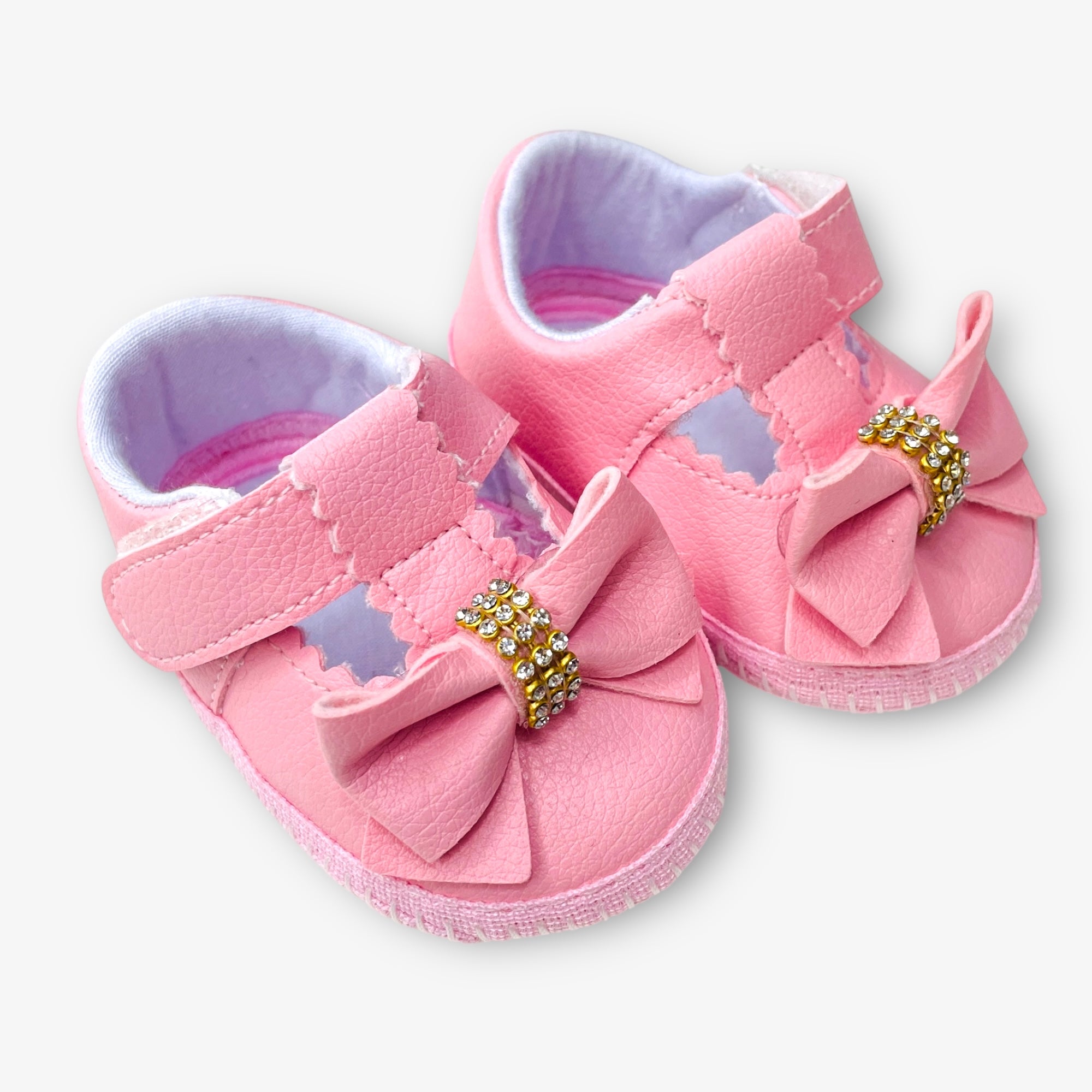 Sapatilha Bebê Keto Baby Laço Duplo Strass