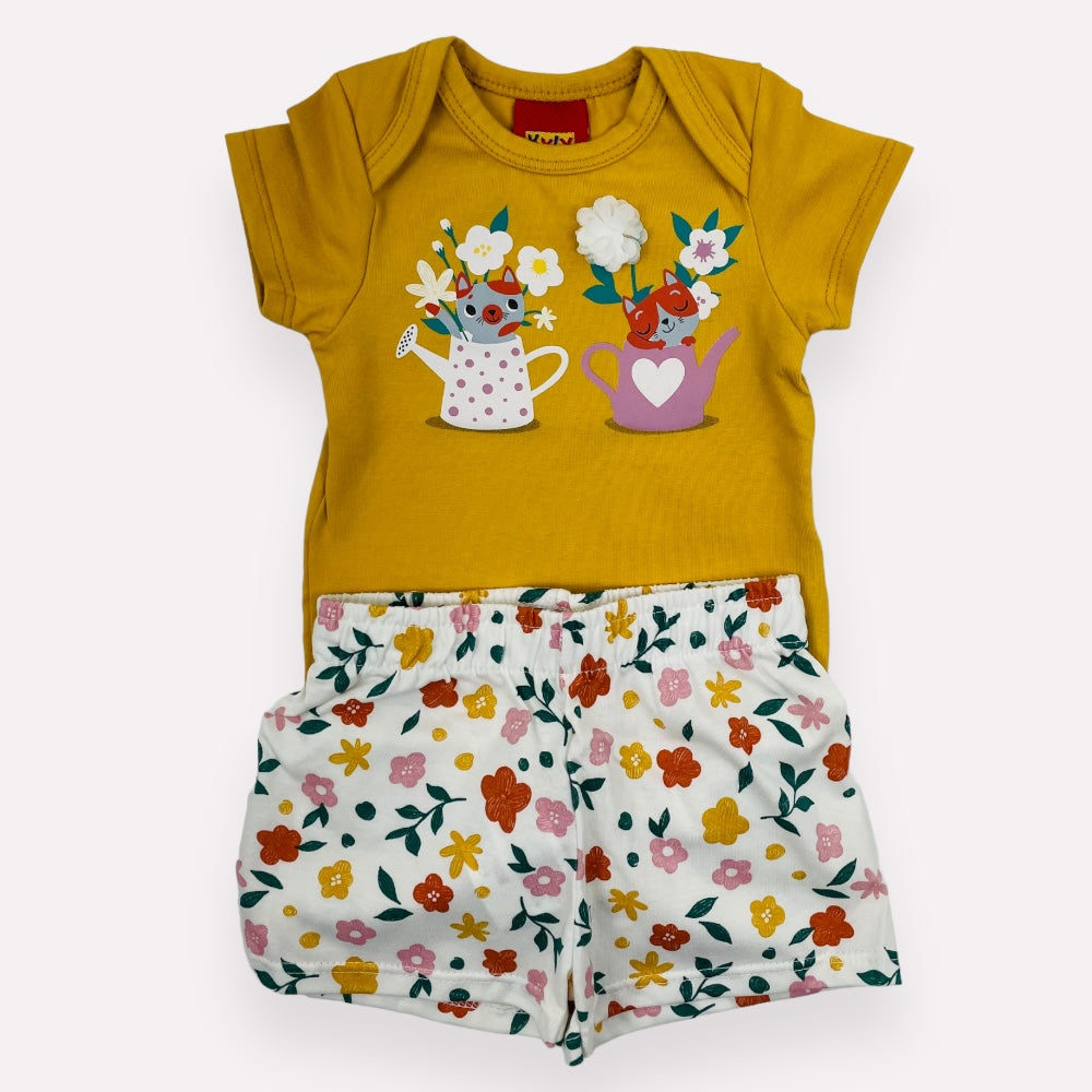 Conjunto Kyly Gatinhas No Regador
