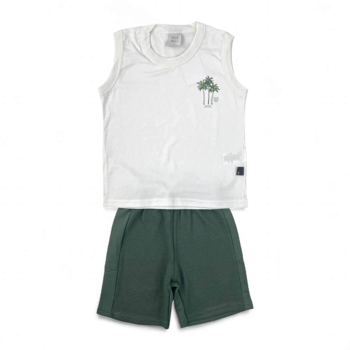 Conjunto Pulla Bulla Infantil Masculino Regata Coqueiro com Bermuda